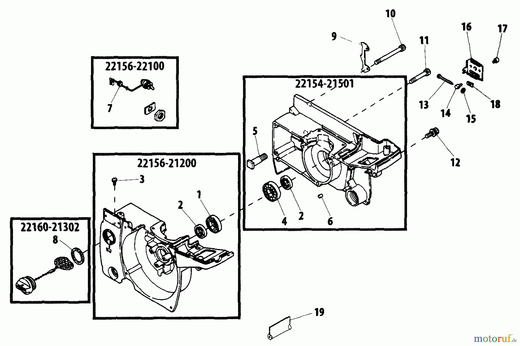  Shindaiwa Sägen, Motorsägen 360 - Shindaiwa Chainsaw Crankcase