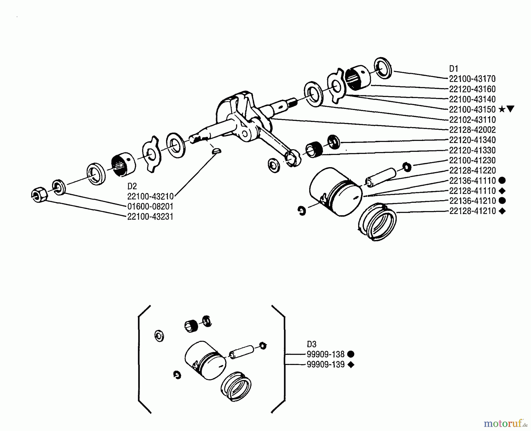 Shindaiwa Sägen, Motorsägen 500 - Shindaiwa Chainsaw Crankshaft