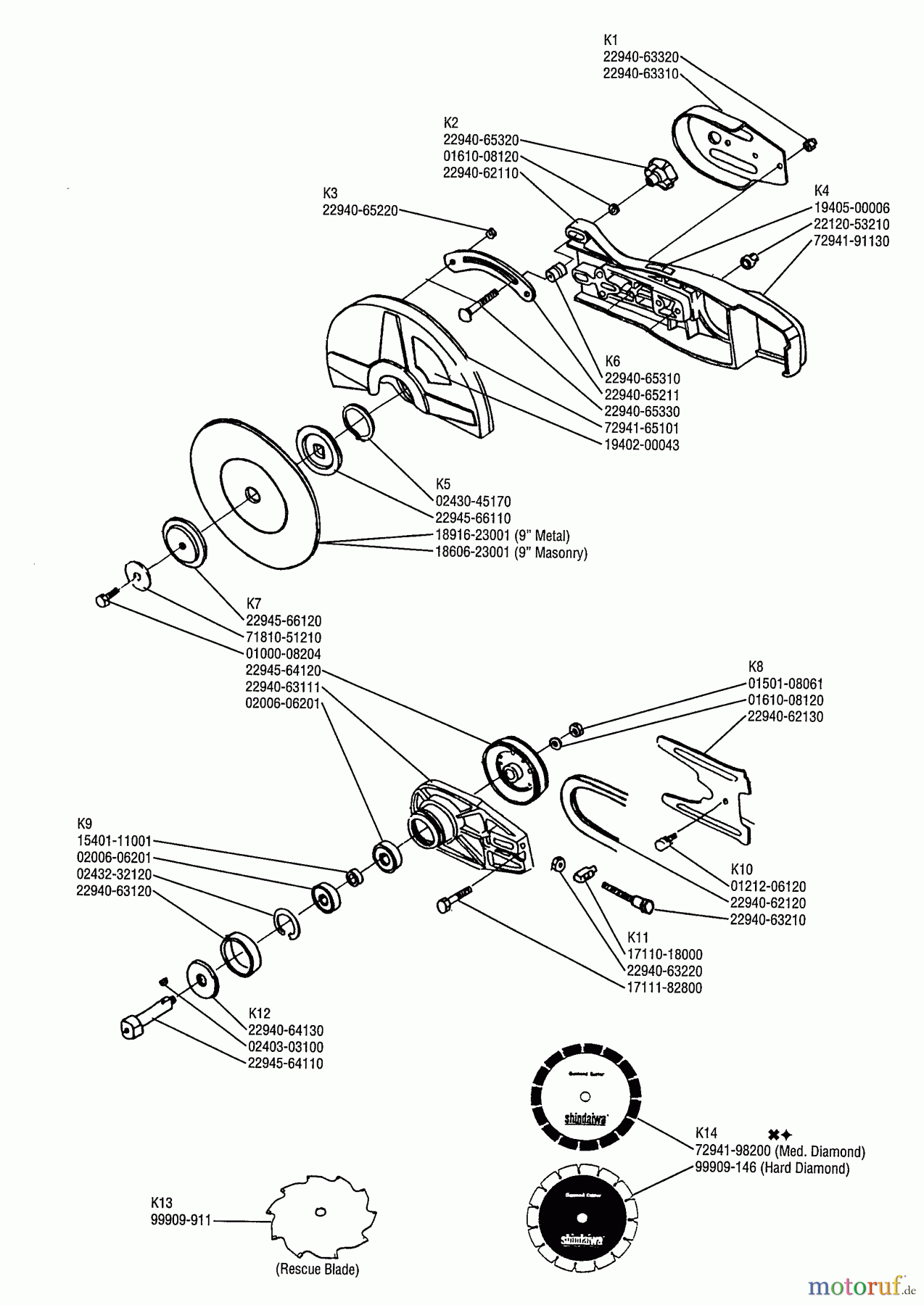 Shindaiwa Sägen, Motorsägen 350 - Shindaiwa Chainsaw Chain Guard Assembly