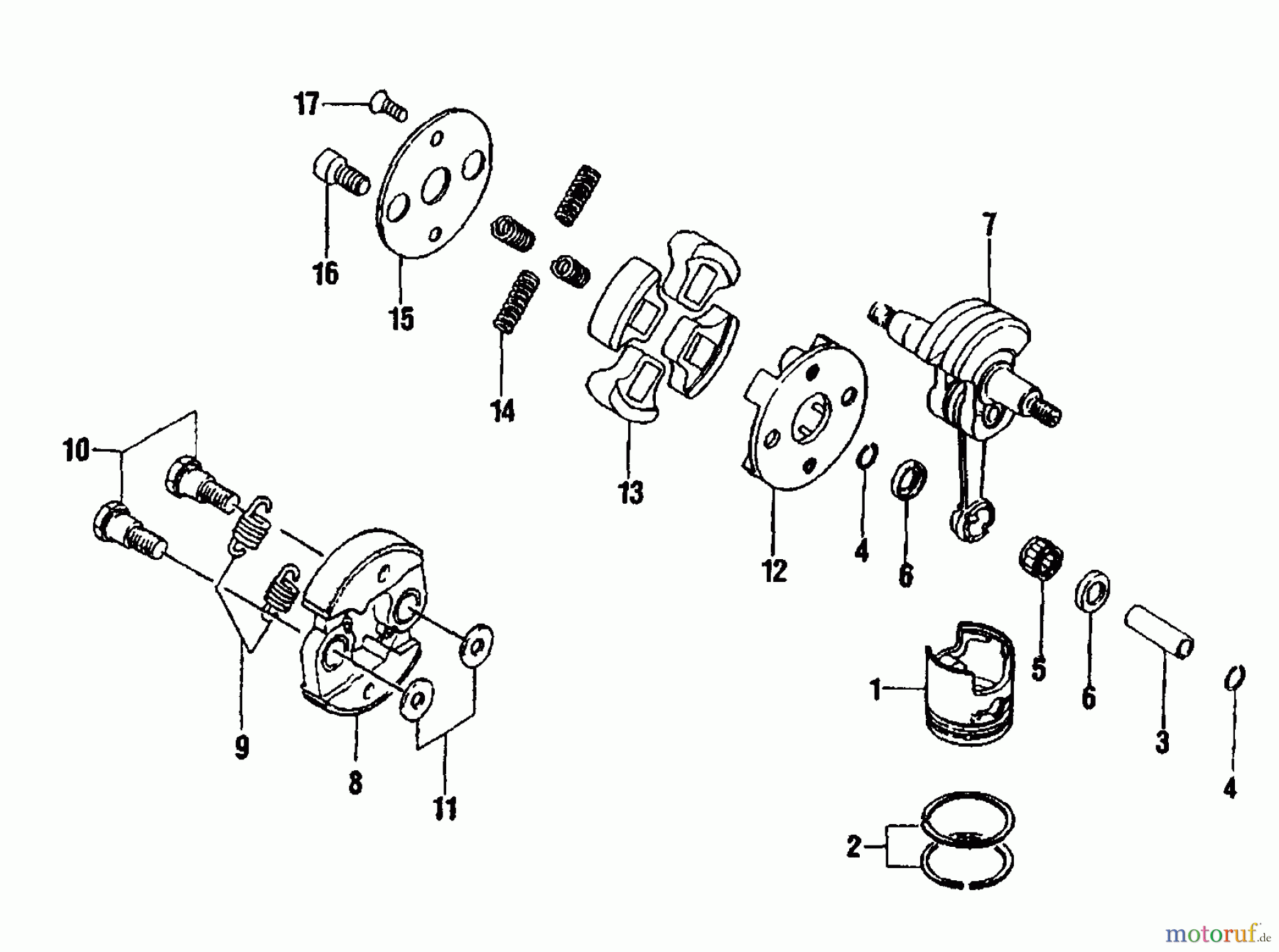 Shindaiwa Trimmer, Faden / Bürste B40 - Shindaiwa Crankshaft, Clutch