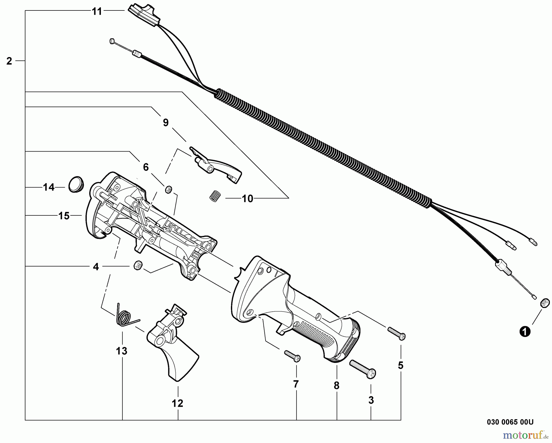  Shindaiwa Trimmer, Faden / Bürste C242 - Shindaiwa String Trimmer / Brush Cutter, S/N: T16713001001 - T16713999999 Throttle Control