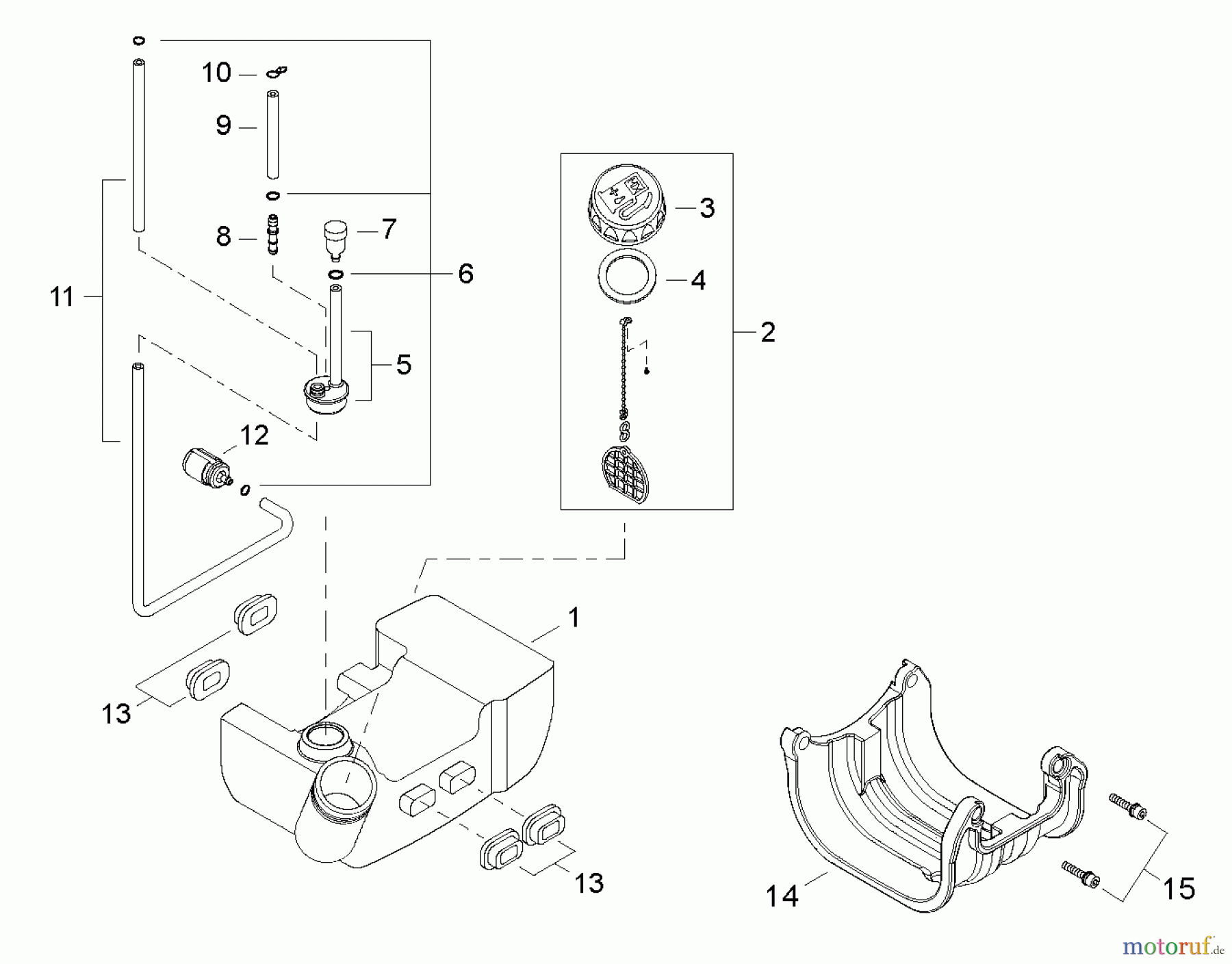  Shindaiwa Trimmer, Faden / Bürste C344 - Shindaiwa String Trimmer / Brush Cutter, S/N: T15213001001 - T1521399 Fuel Tank