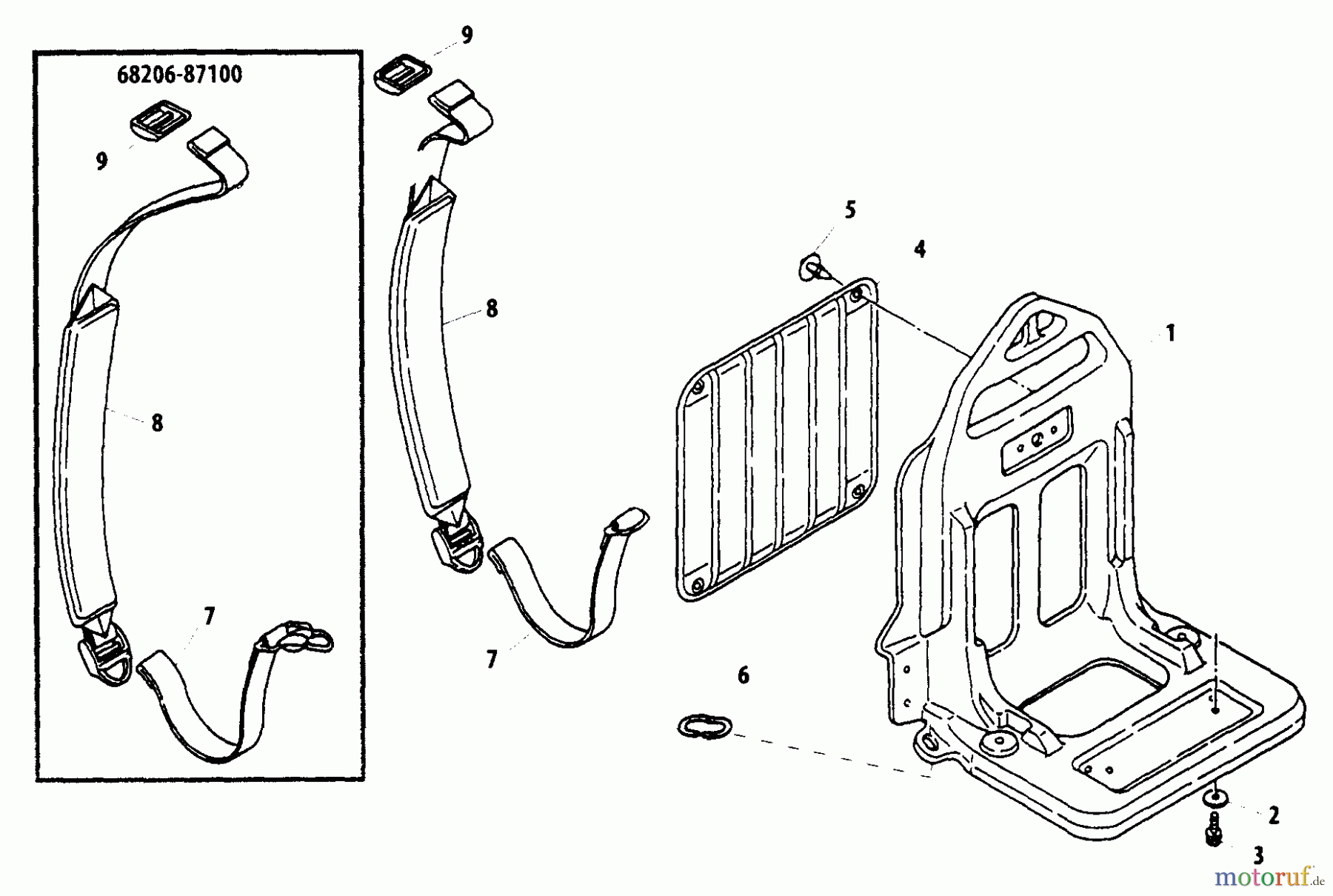  Shindaiwa Bläser / Sauger / Häcksler / Mulchgeräte EB630 - Shindaiwa Back Pack Blower Frame, Strap