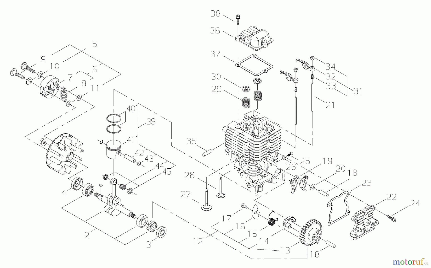  Shindaiwa Trimmer, Faden / Bürste T3410X - Shindaiwa String Trimmer Clutch, Piston, Valve Train