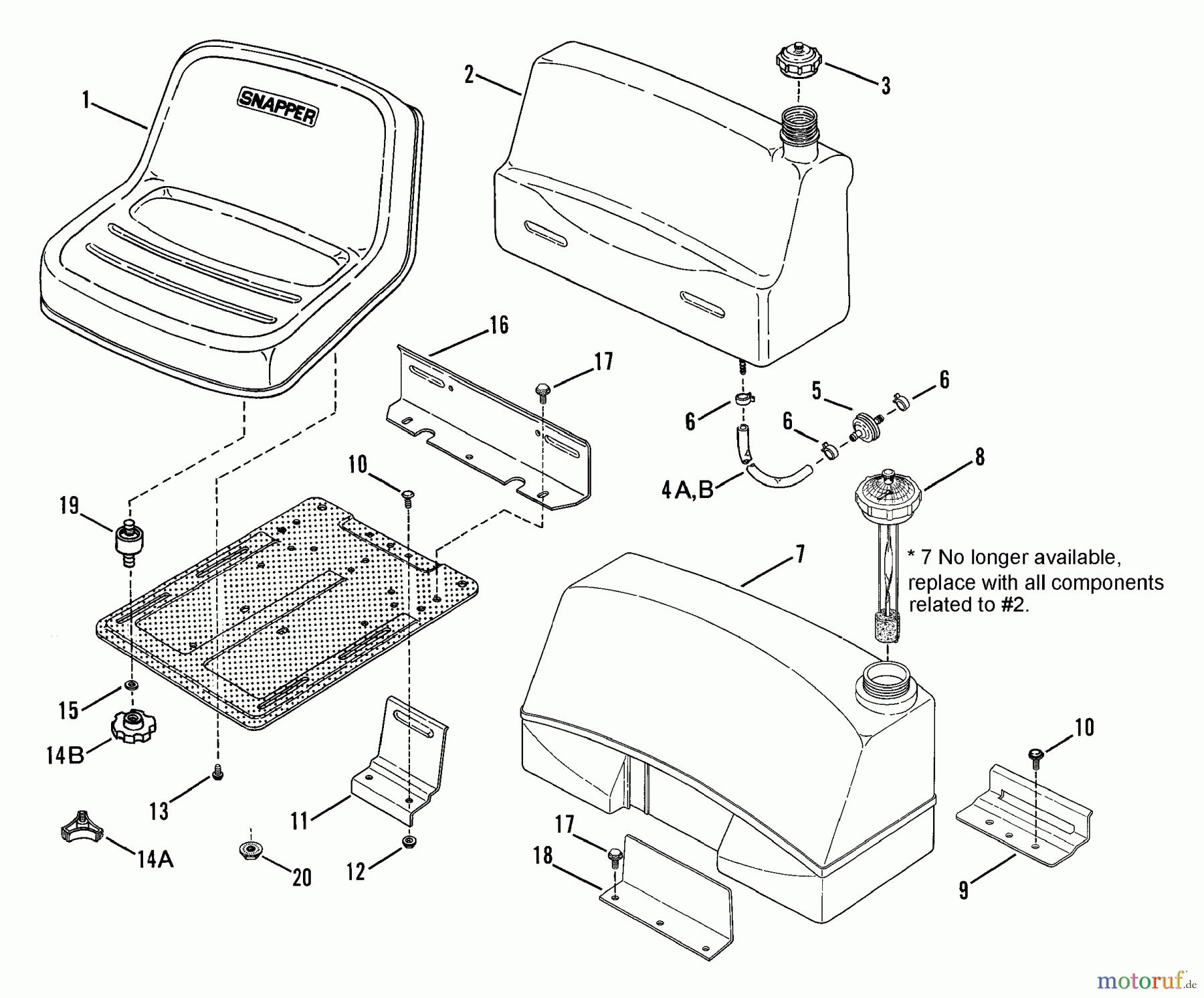  Snapper Zubehör. Rasenmäher 7060947 - Snapper Bag N-Wagon, 30 Bushel 26657 26