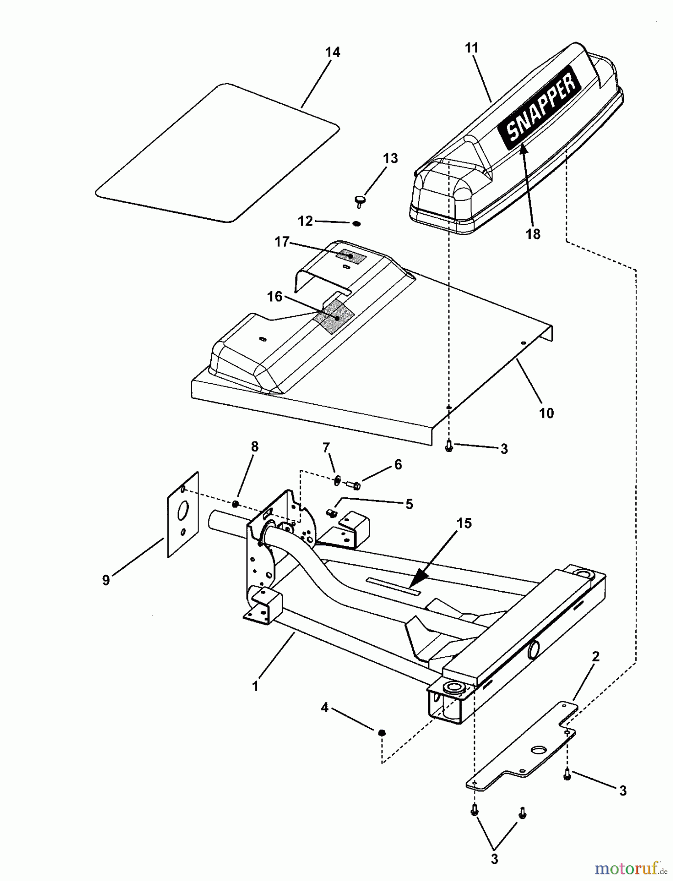  Snapper Zubehör. Rasenmäher 7060947 - Snapper Bag N-Wagon, 30 Bushel YZ16385BVE (84945) 38