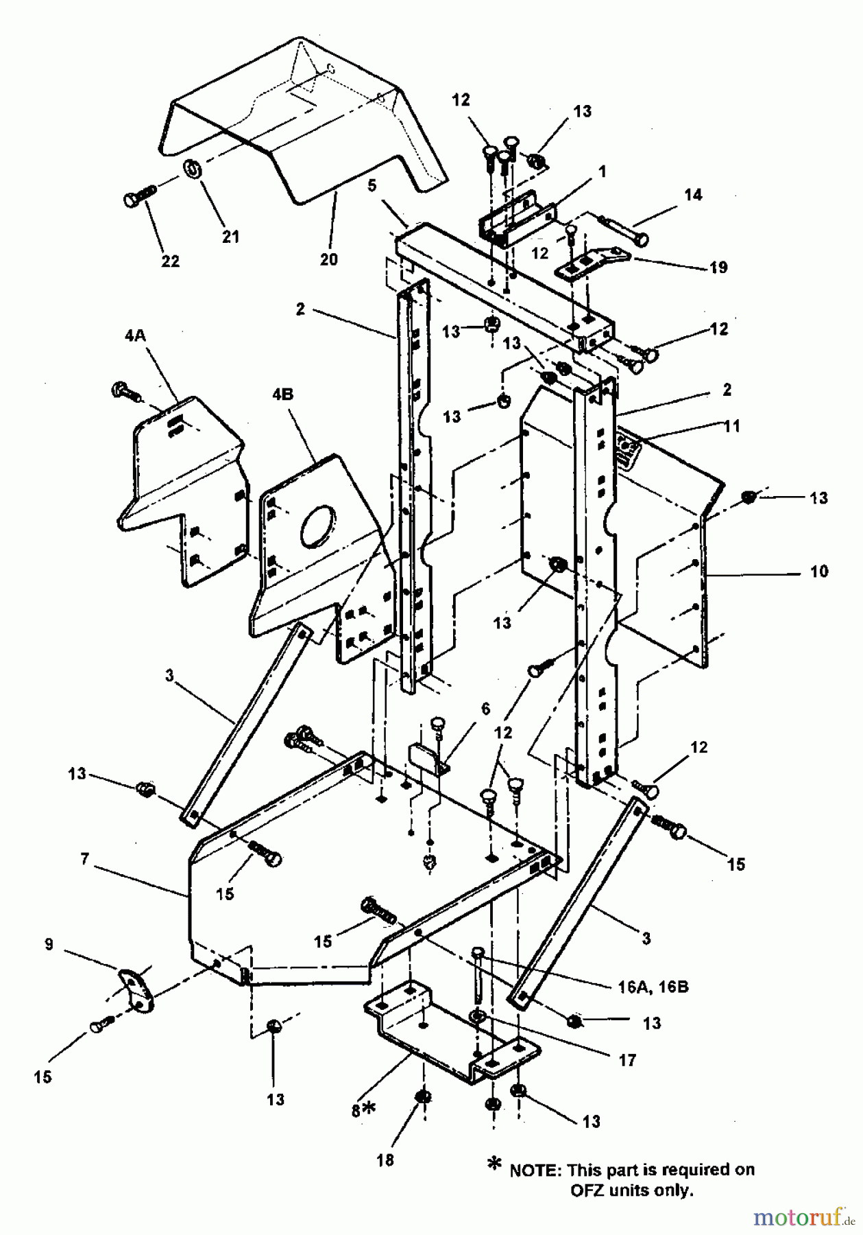 Snapper Zubehör. Rasenmäher 7063073 - Snapper Bucket Catcher Kit (Kohler Eng. Models) Catcher Frame Assembly