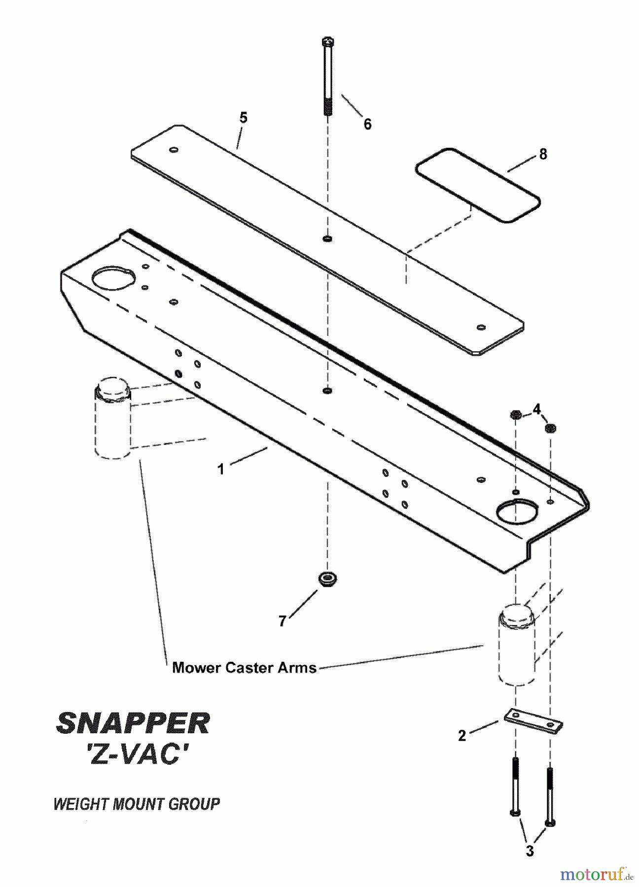  Snapper Zubehör. Rasenmäher 7063347 - Snapper Triple Bag Catcher, 61