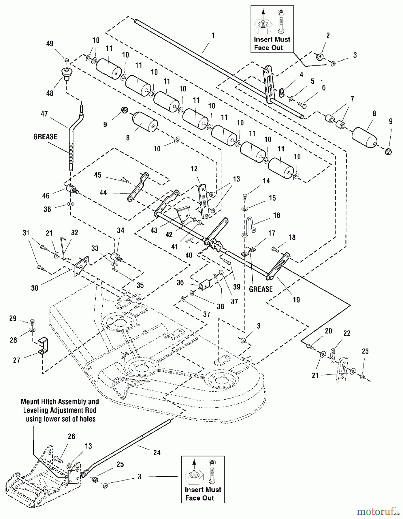  Snapper Rasen- und Gartentraktoren YT1644 (1694368 & 2690067) - Snapper 44