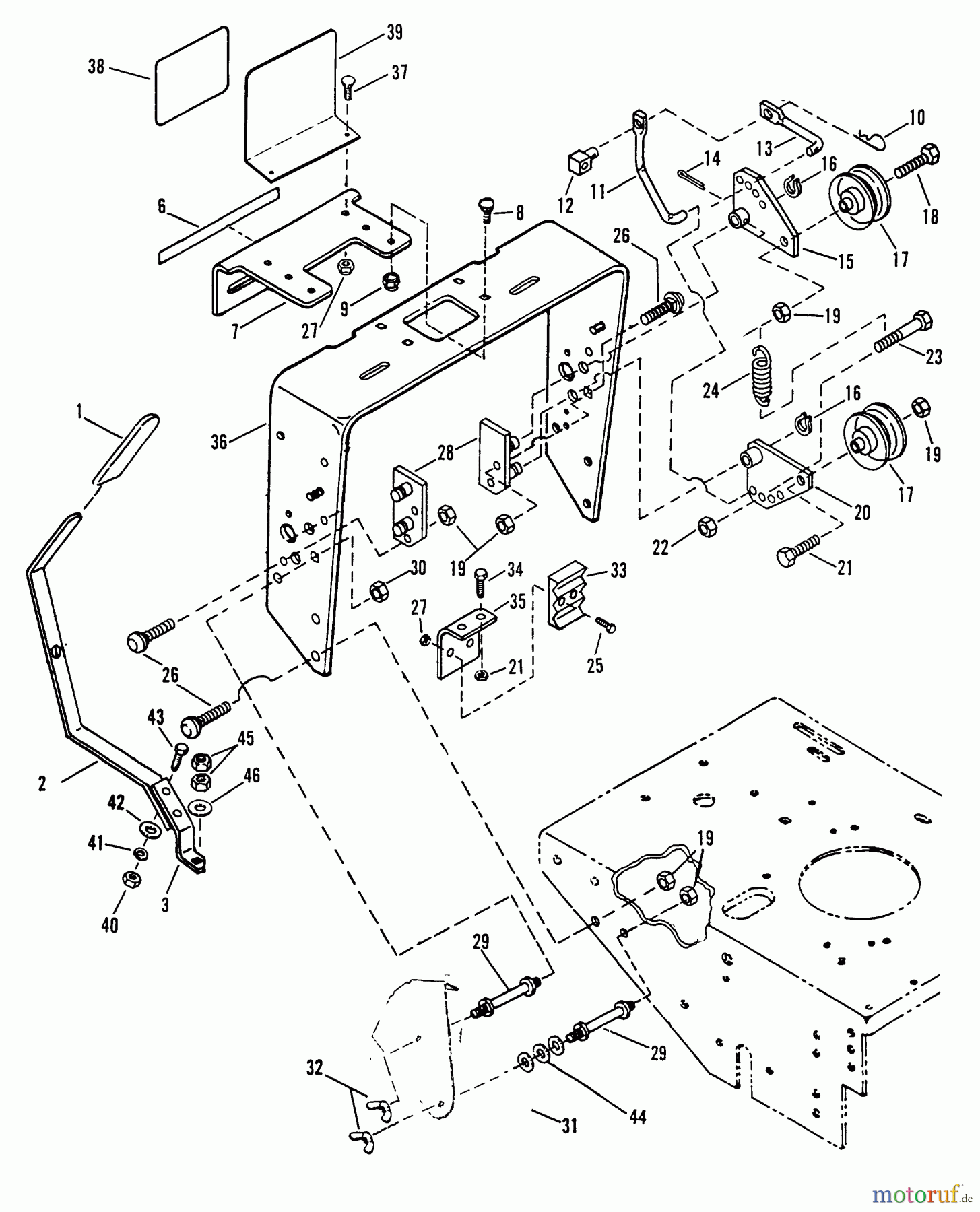  Snapper Rasenmäher für Großflächen SPL140KH - Snapper Wide-Area Walk-Behind Mower, 14 HP, Gear Drive, Loop Handle, Series 0 Tank Bracket Assembly