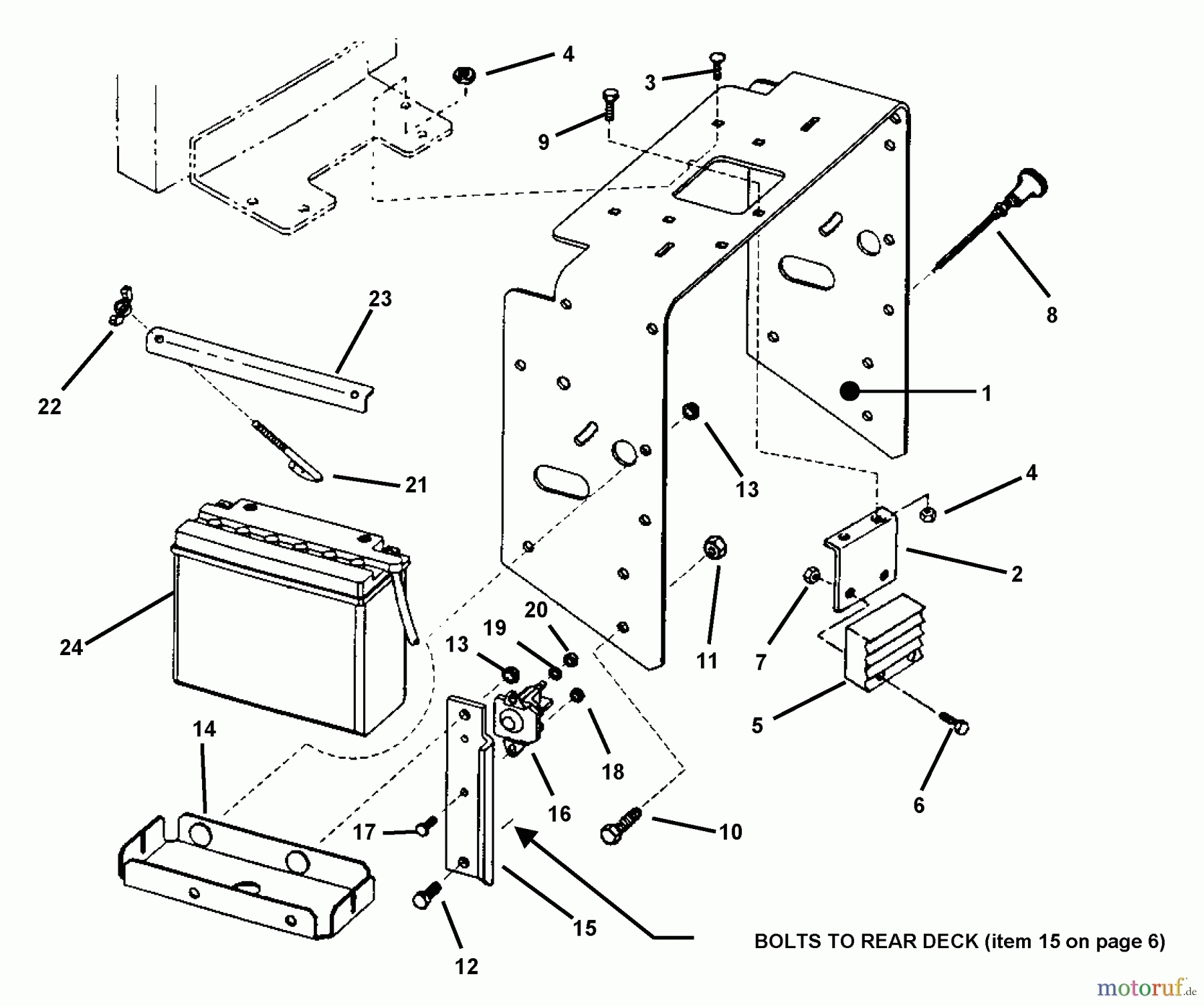  Snapper Rasenmäher für Großflächen SPLH150KH (84277) - Snapper Wide-Area Walk-Behind Mower, 15 HP, Hydro Drive, Loop Handle, Series 0 Tank Bracket Assembly