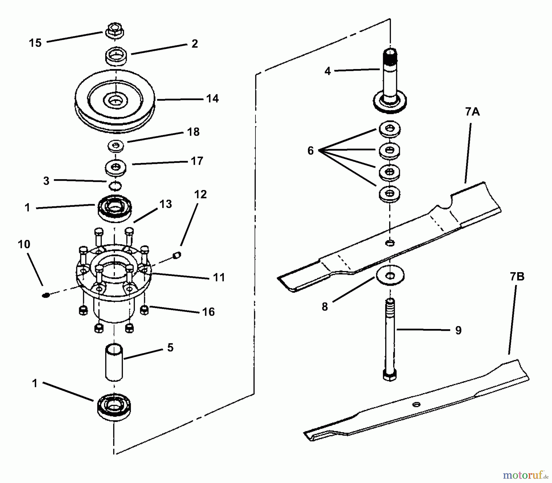  Snapper Nullwendekreismäher, Zero-Turn MZM2200KH (84412) - Snapper 22 HP Zero-Turn Mower, Kohler, Mid Mount, Z-Rider Series 0 Cutter Housing Assembly