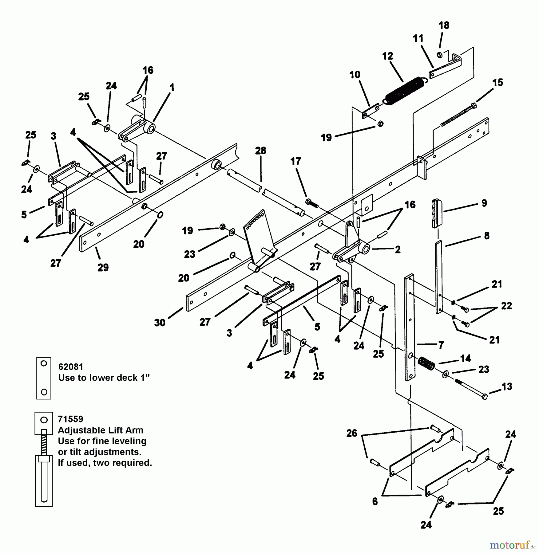  Snapper Nullwendekreismäher, Zero-Turn Z1203B (80461) - Snapper 12 HP Zero-Turn Mower, Hydro Drive, ZTR Series 3 Deck Lift Parts, 12 H.P. Model