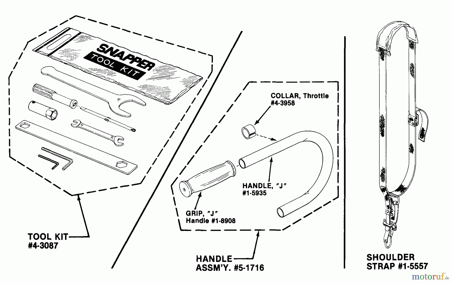  Snapper Trimmer, Motorsensen 411SST - Snapper 40.6cc Straight Shaft Trimmer, Series 1 411SST Accessories