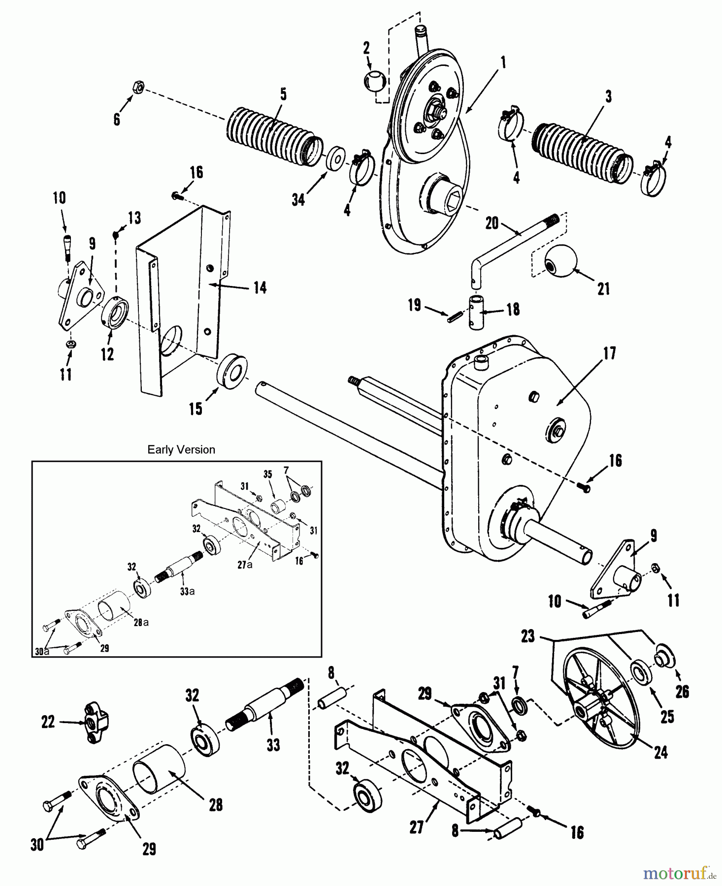  Snapper Rasen- und Gartentraktoren LT12502 - Snapper 12.5 HP Lawn Tractor, Disc Drive, Series 2 Drive Disc, Rear Axle Components