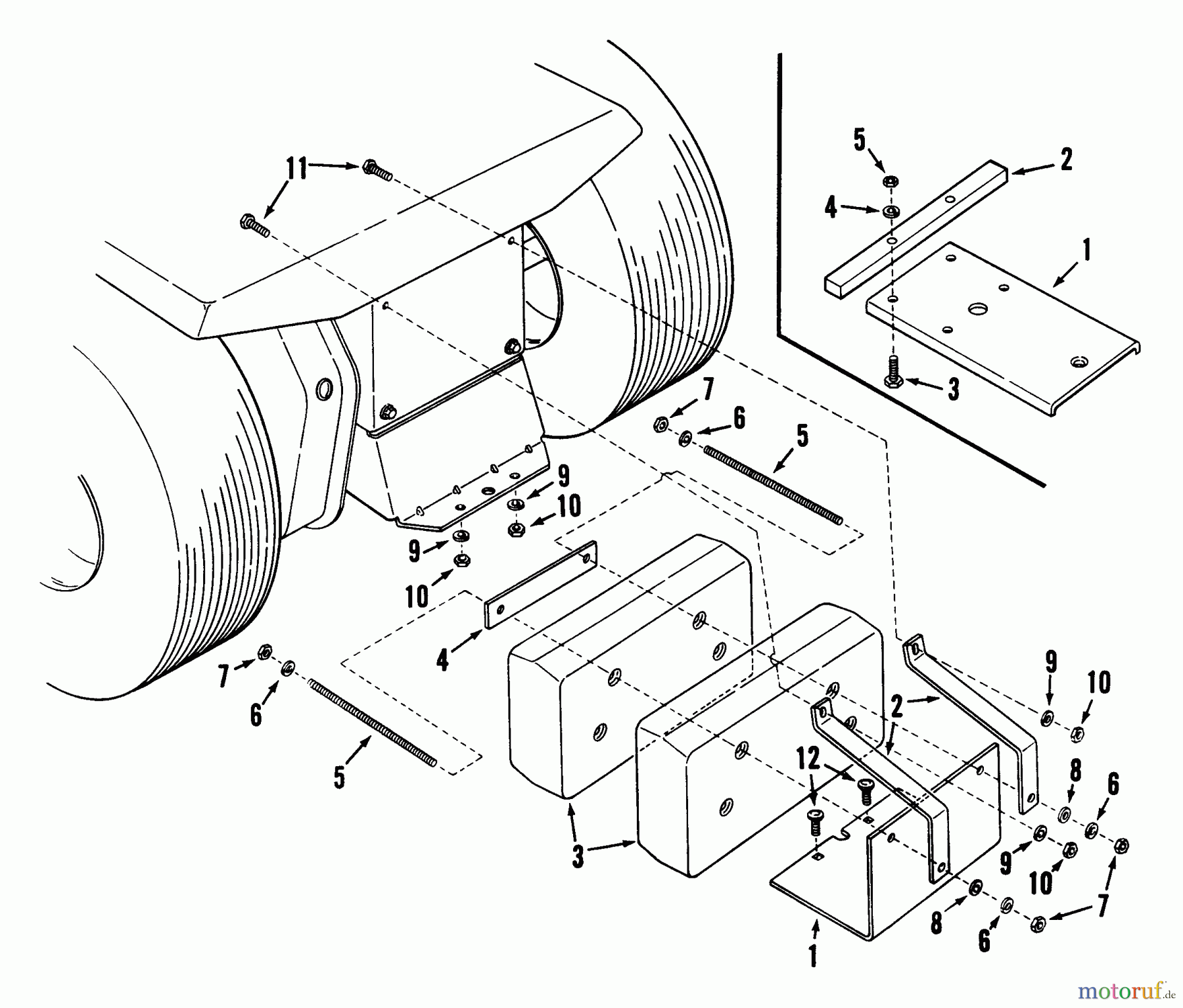  Snapper Rasen- und Gartentraktoren LT12502 - Snapper 12.5 HP Lawn Tractor, Disc Drive, Series 2 Rear Weight Kit