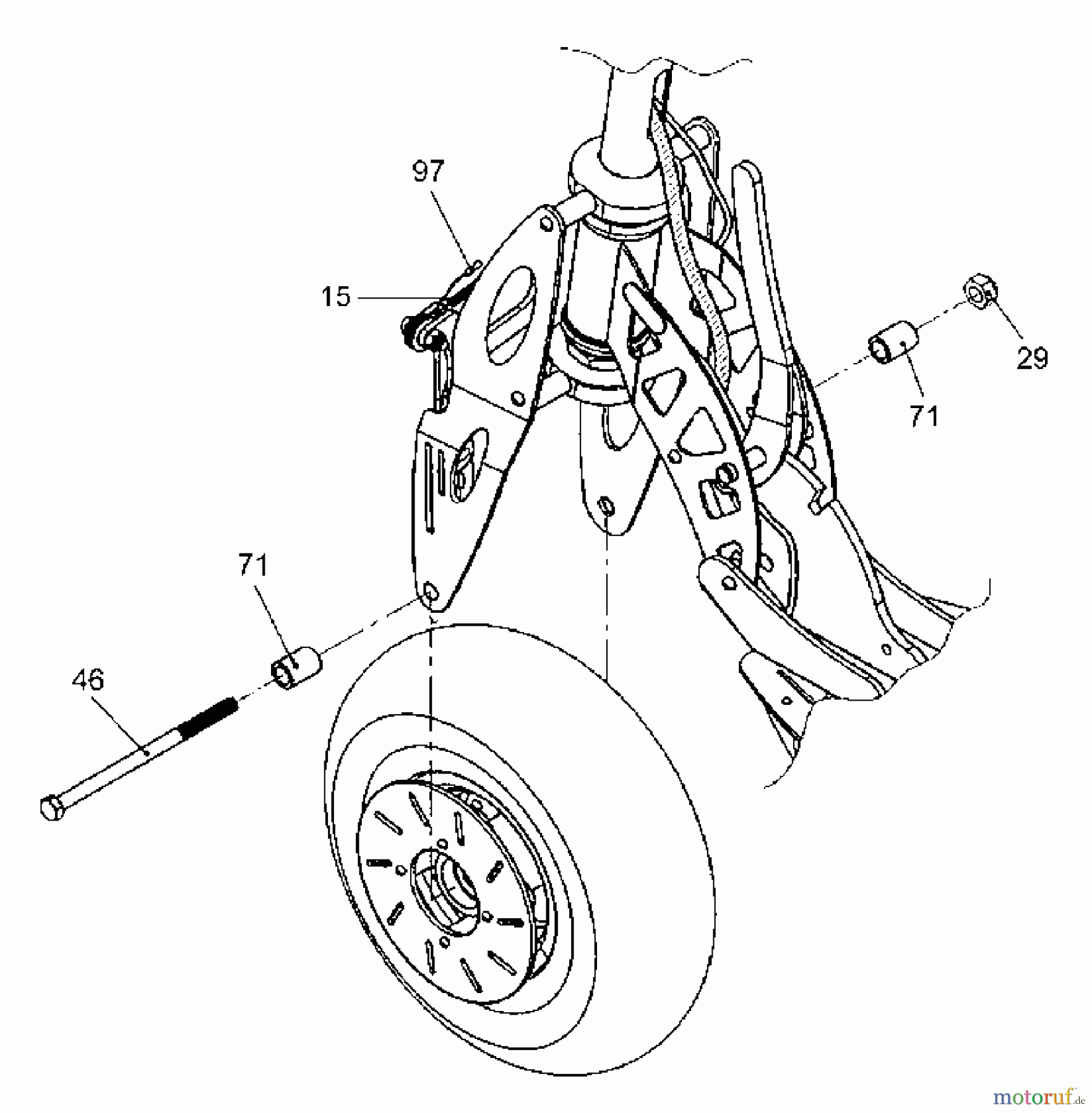Tanaka Sonstiges PB-SE803 - Tanaka Moby-XL 40cc PowerBoard Front Wheel Mounting Hardware
