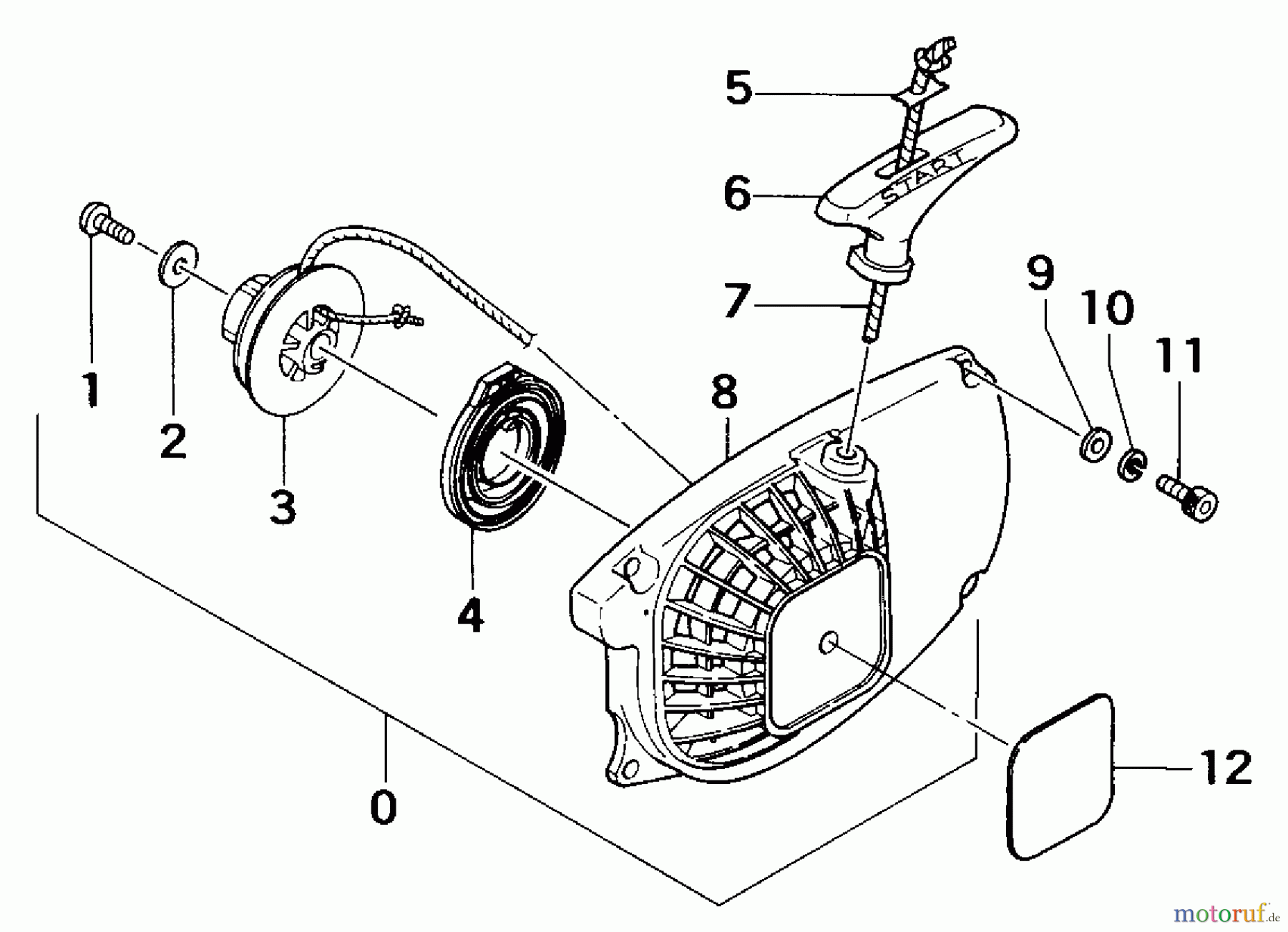  Tanaka Motorsägen ECS-4000 - Tanaka Chainsaw Recoil Starter