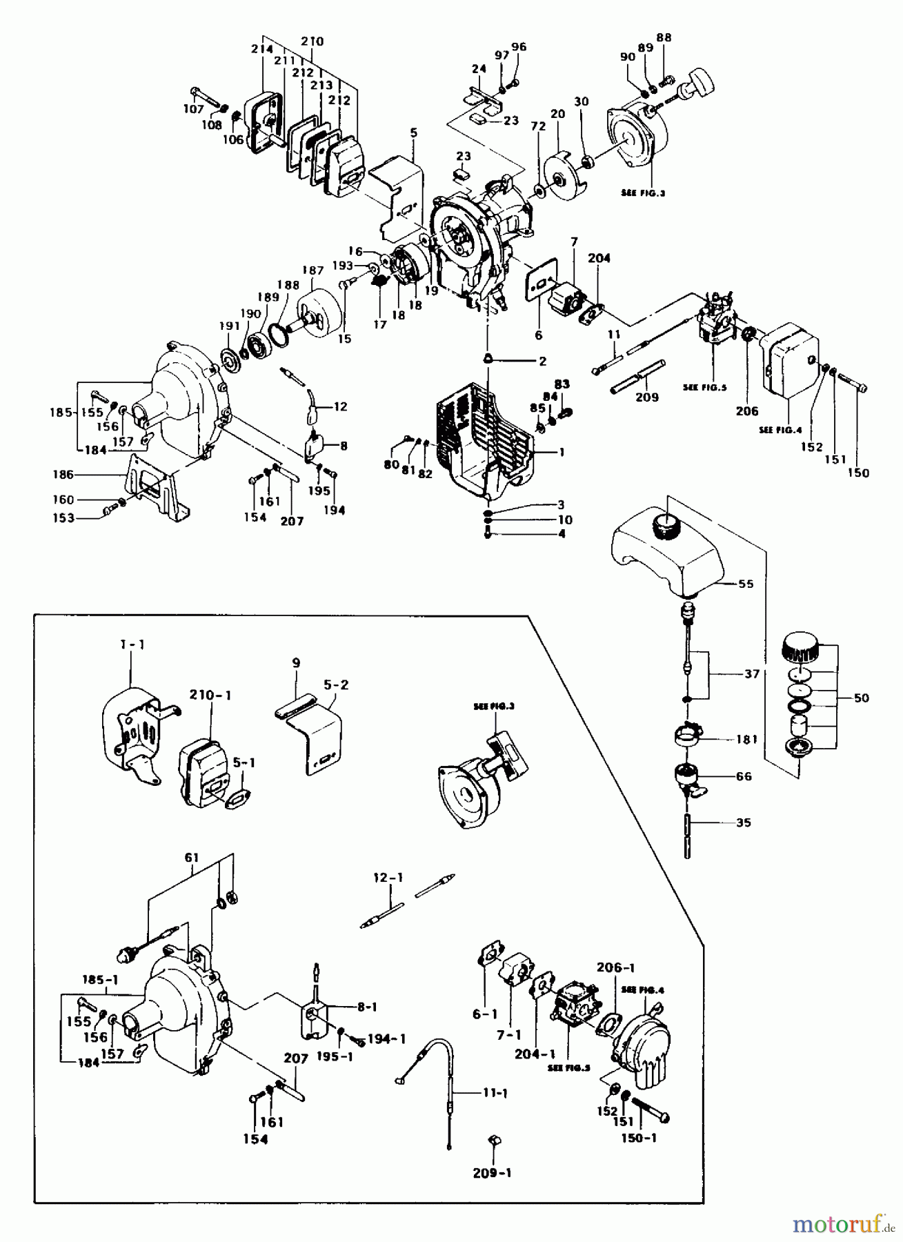 Tanaka Trimmer, Motorsensen TBC-160 - Tanaka Trimmer / Brush Cutter Engine Components