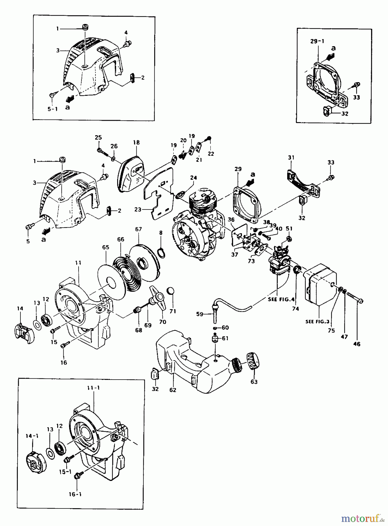 Tanaka Trimmer, Motorsensen TBC-5000 - Tanaka Trimmer / Brush Cutter Engine Components