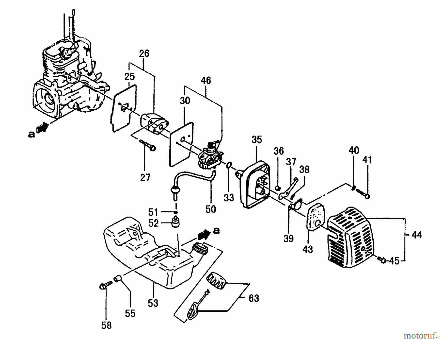 Tanaka Erdbohrer TED-210C - Tanaka Gas Drill (SN: U205952 - U268935) Air Cleaner, Fuel System