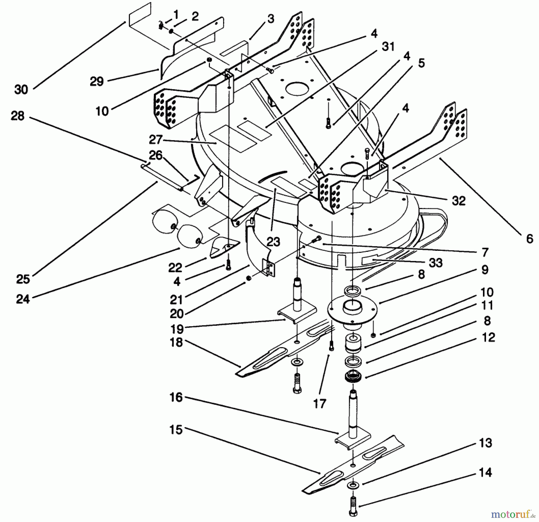 Toro Neu Mowers, Deck Assembly Only 30137 - Toro 37