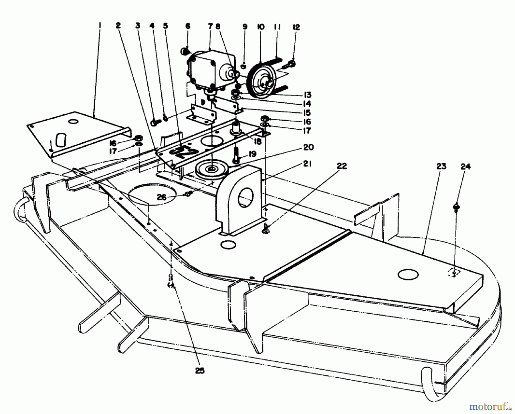 Toro Neu Mowers, Deck Assembly Only 30544 (117/120) - Toro 44