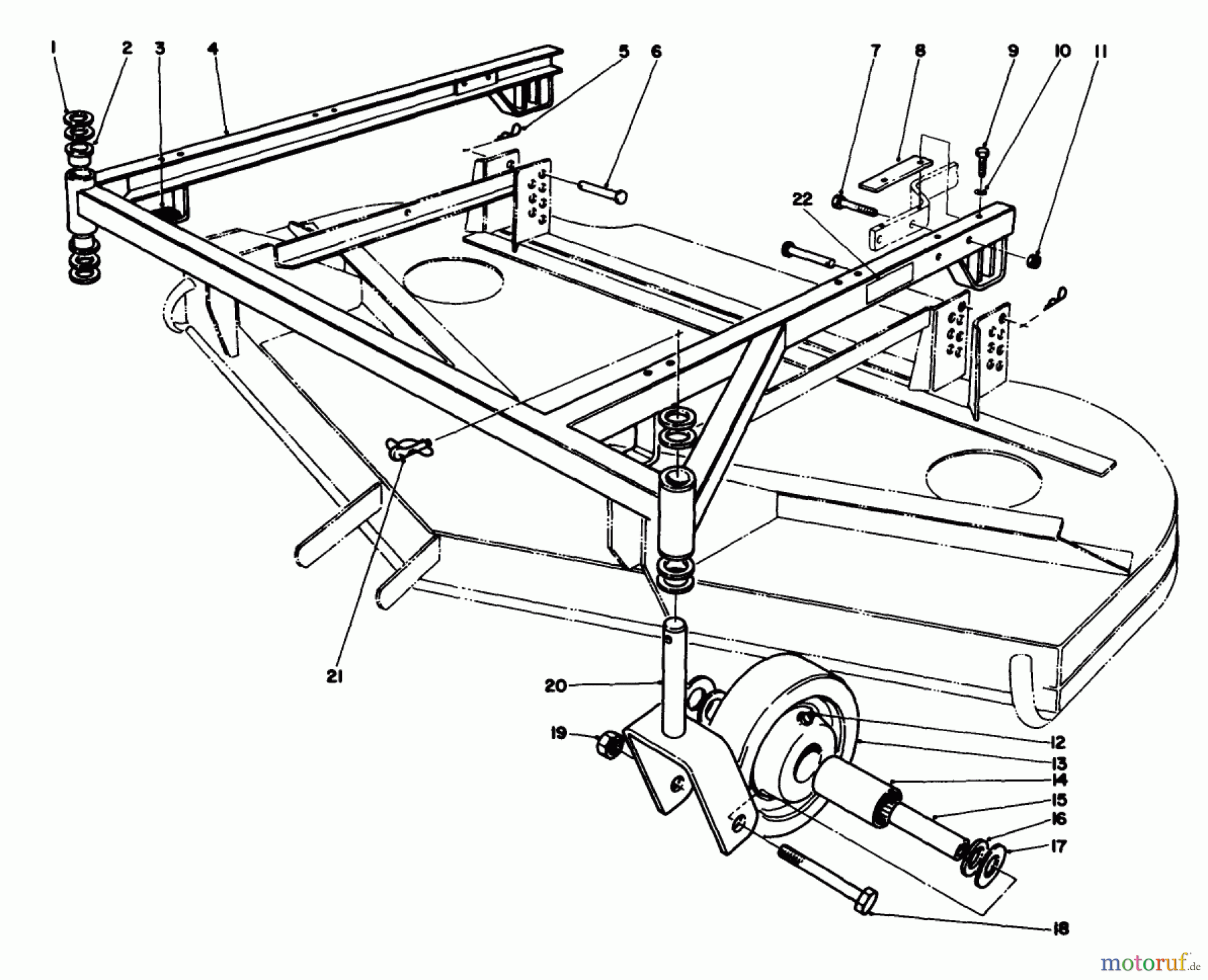  Toro Neu Mowers, Deck Assembly Only 30544 (117/120) - Toro 44