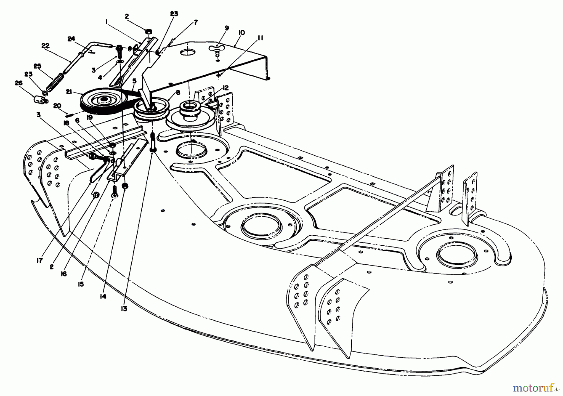 Toro Neu Mowers, Deck Assembly Only 30544 (117/120) - Toro 44