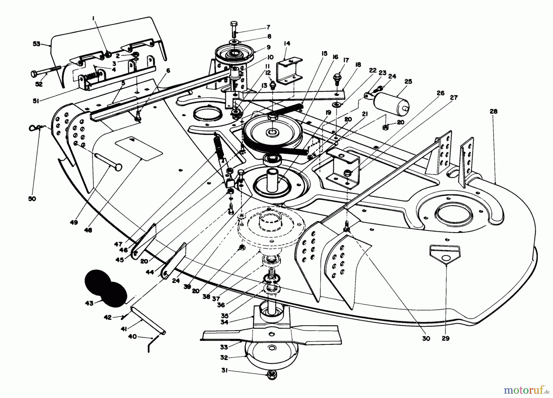 Toro Neu Mowers, Deck Assembly Only 30544 (120) - Toro 44