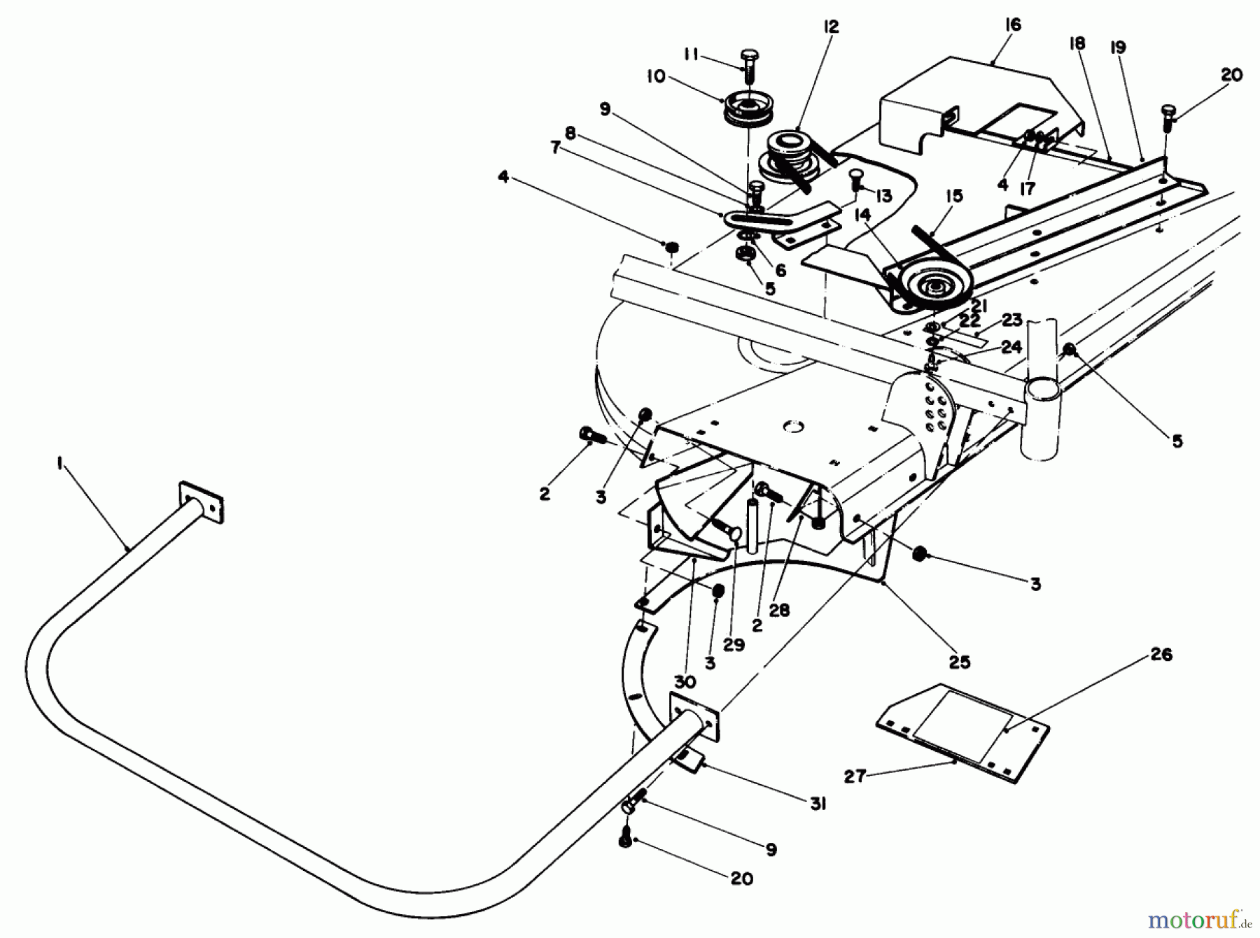 Toro Neu Mowers, Deck Assembly Only 30555 (200) - Toro 52