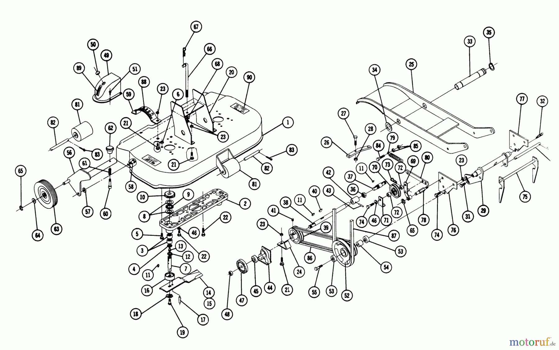  Toro Neu Mowers, Deck Assembly Only SMS-506 - Toro 50