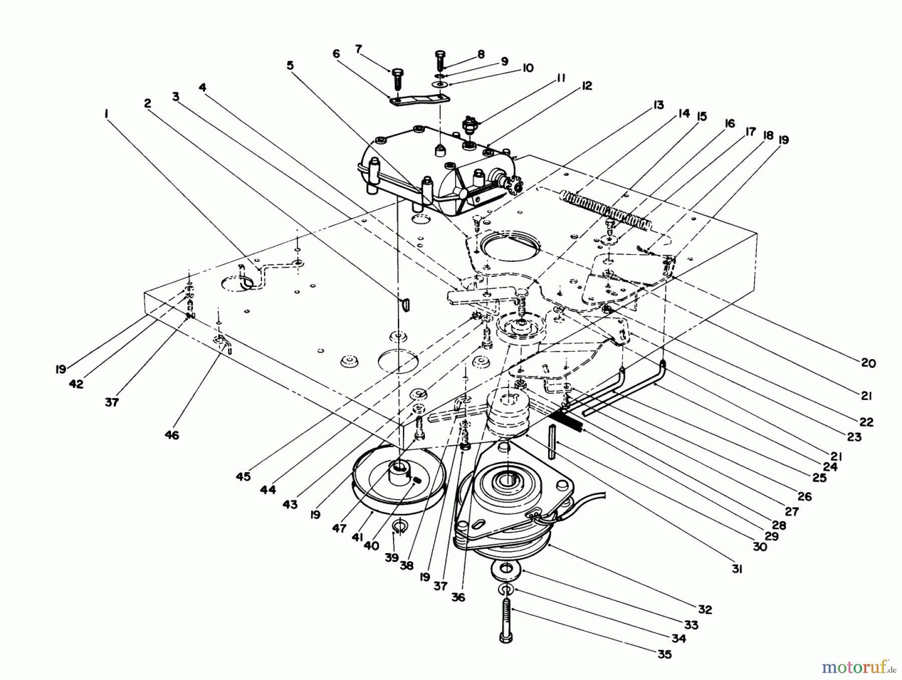 Toro Neu Mowers, Deck Assembly Only 55660 - Toro 44