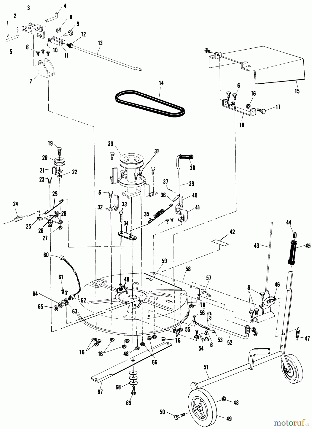 Toro Neu Mowers, Deck Assembly Only 65-30MS01 - Toro 30