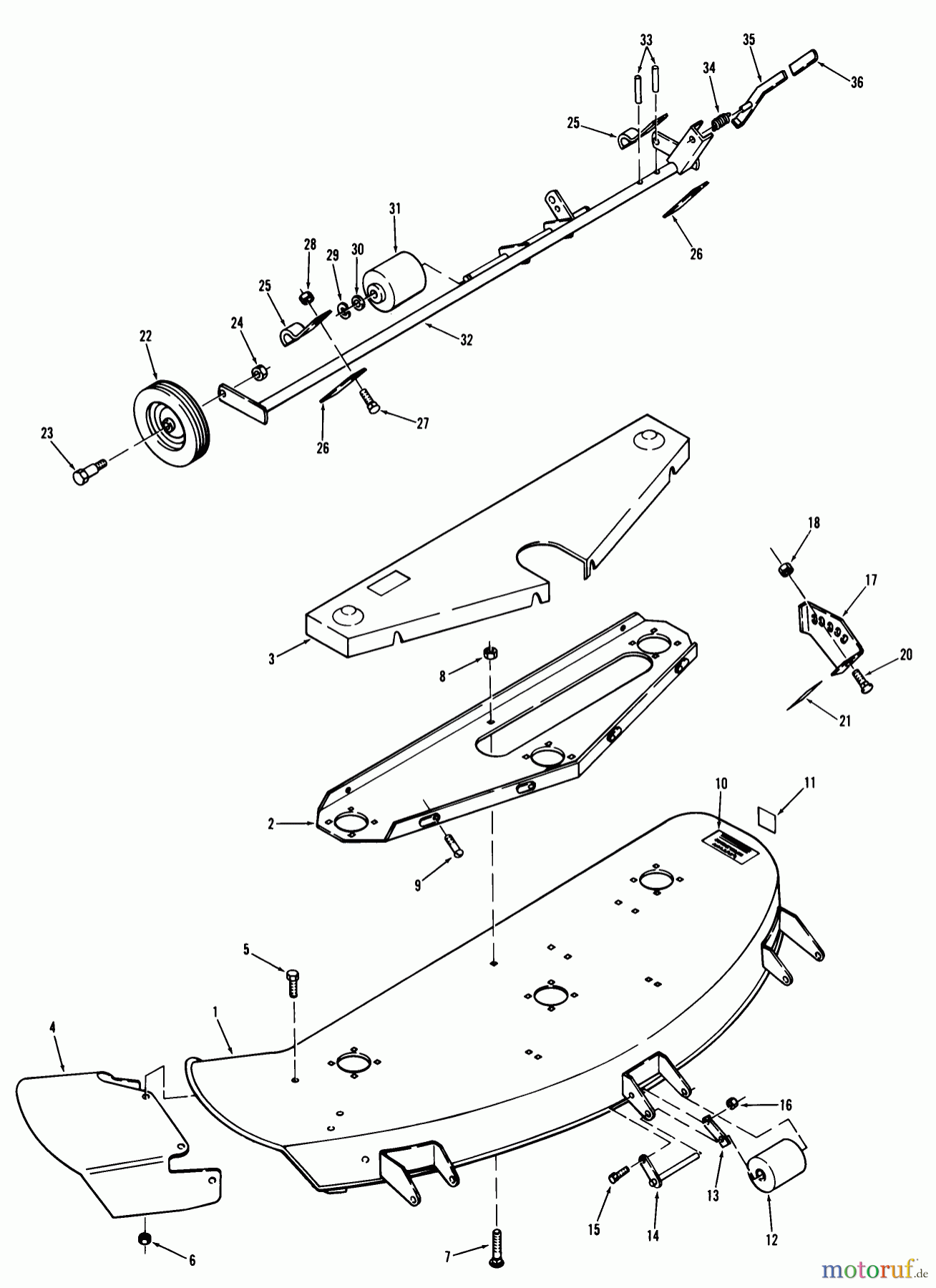 Toro Neu Mowers, Deck Assembly Only 65-42MS02 - Toro 42