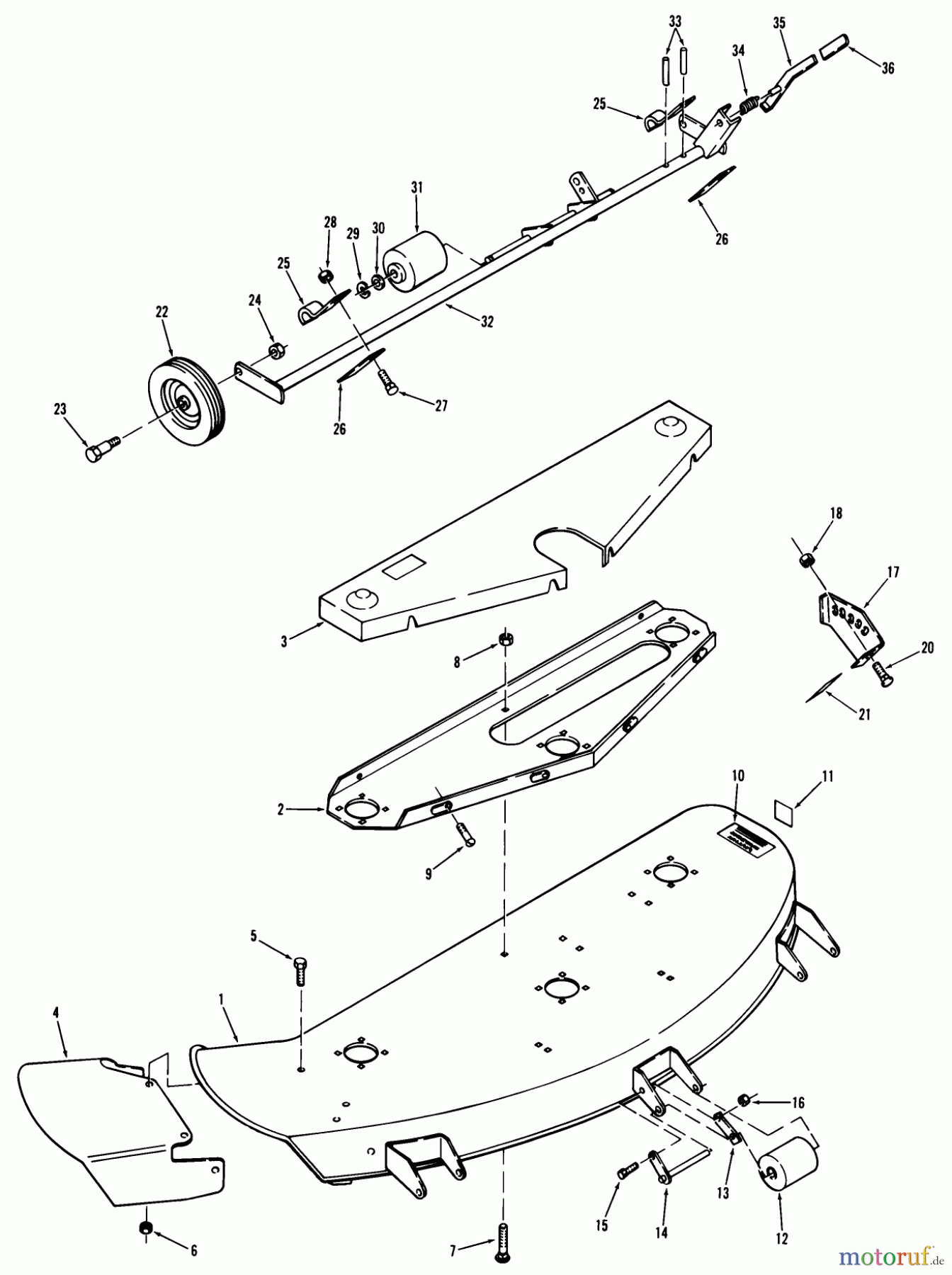 Toro Neu Mowers, Deck Assembly Only 65-48XS02 - Toro 48