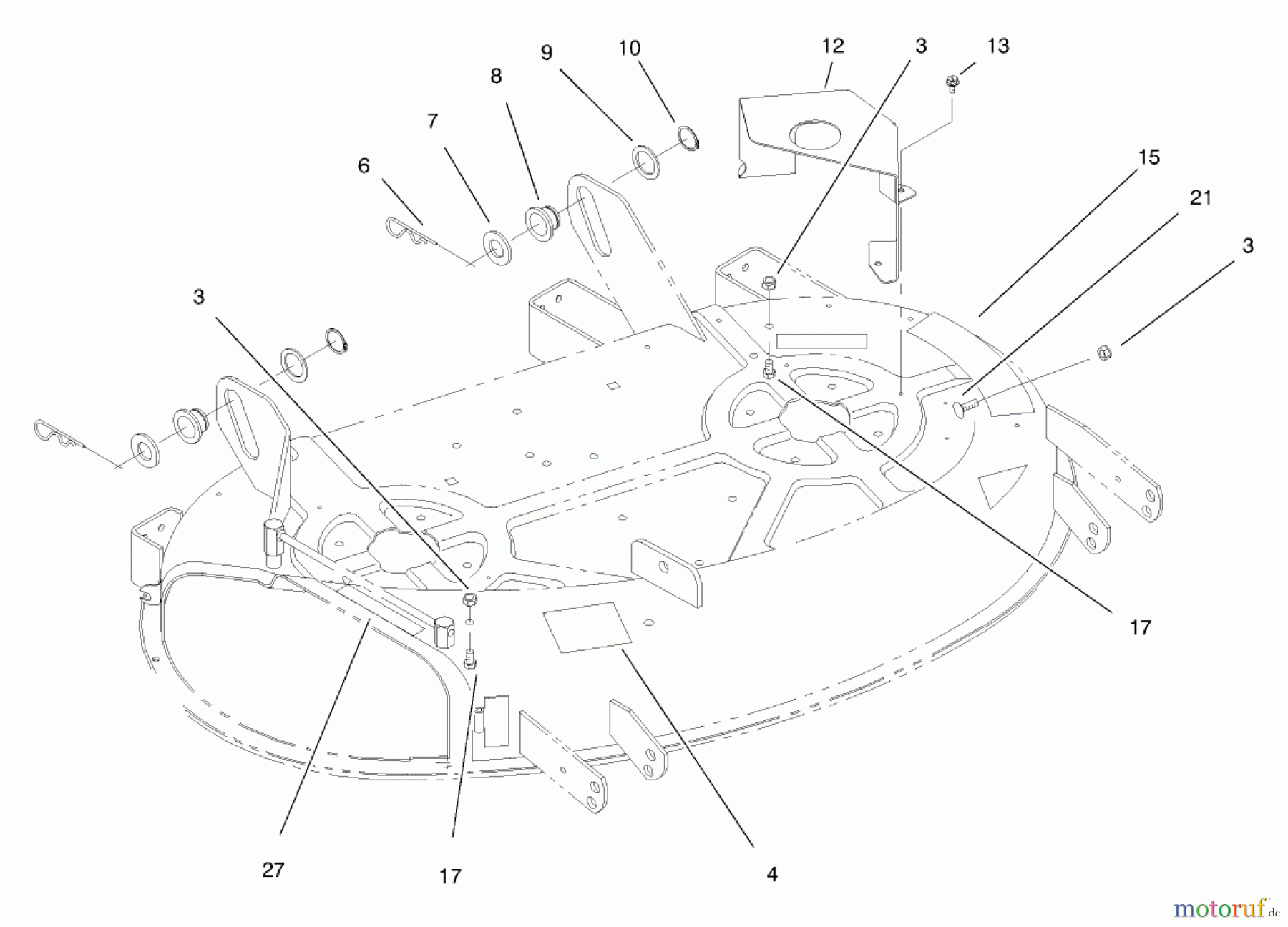 Toro Neu Mowers, Deck Assembly Only 78218 - Toro 38