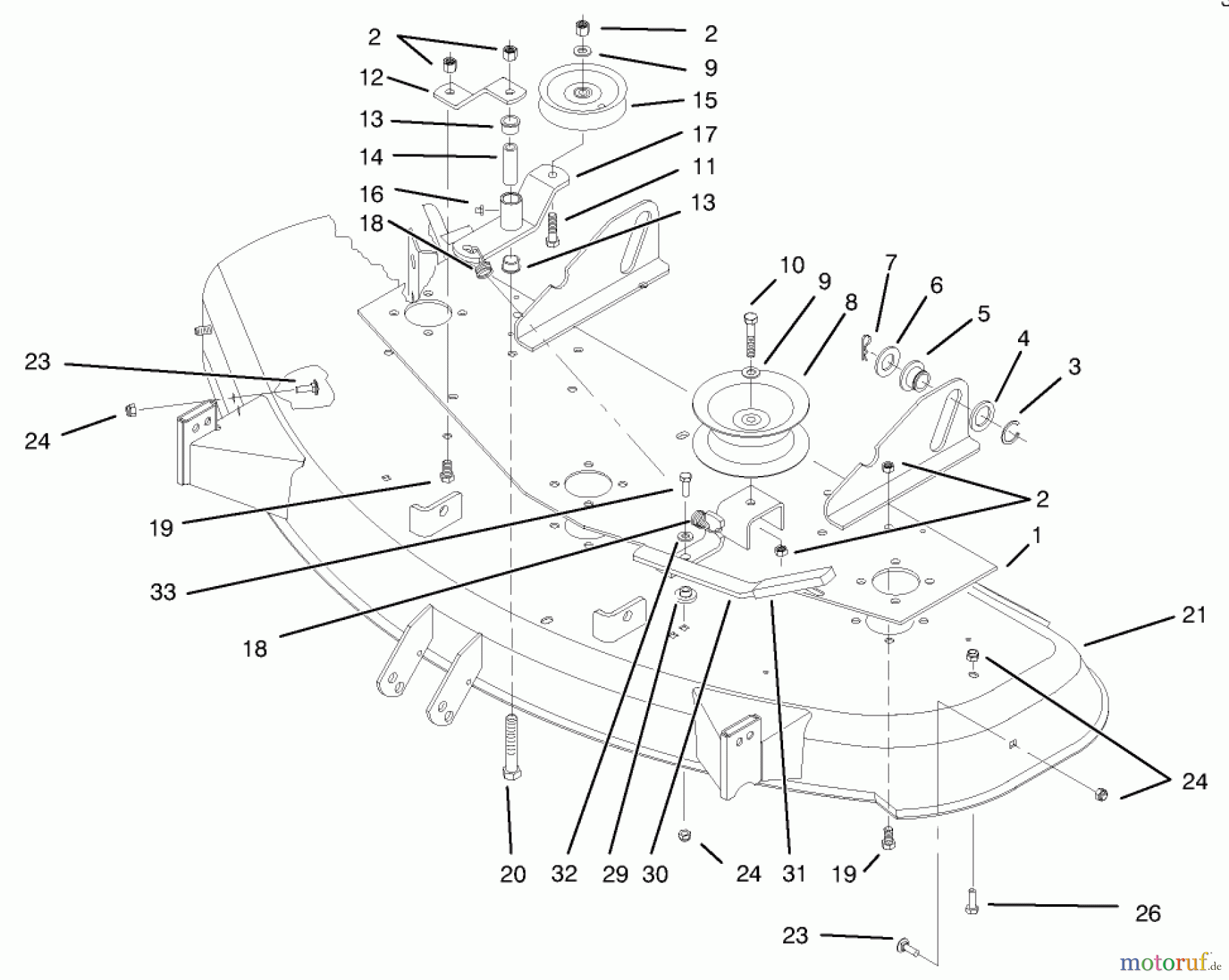 Toro Neu Mowers, Deck Assembly Only 78268 - Toro 48