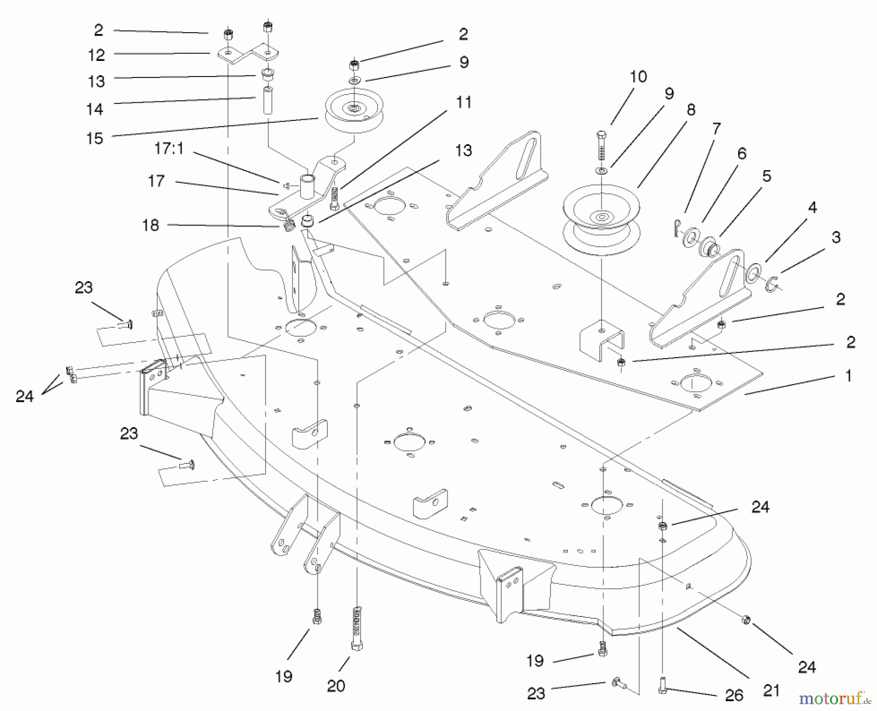 Toro Neu Mowers, Deck Assembly Only 78268 - Toro 48