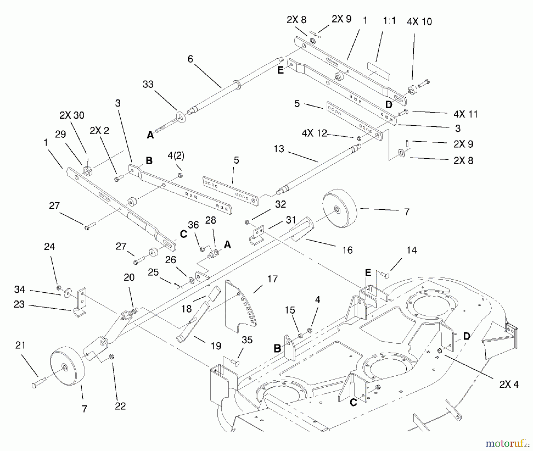  Toro Neu Mowers, Deck Assembly Only 78452 - Toro 52