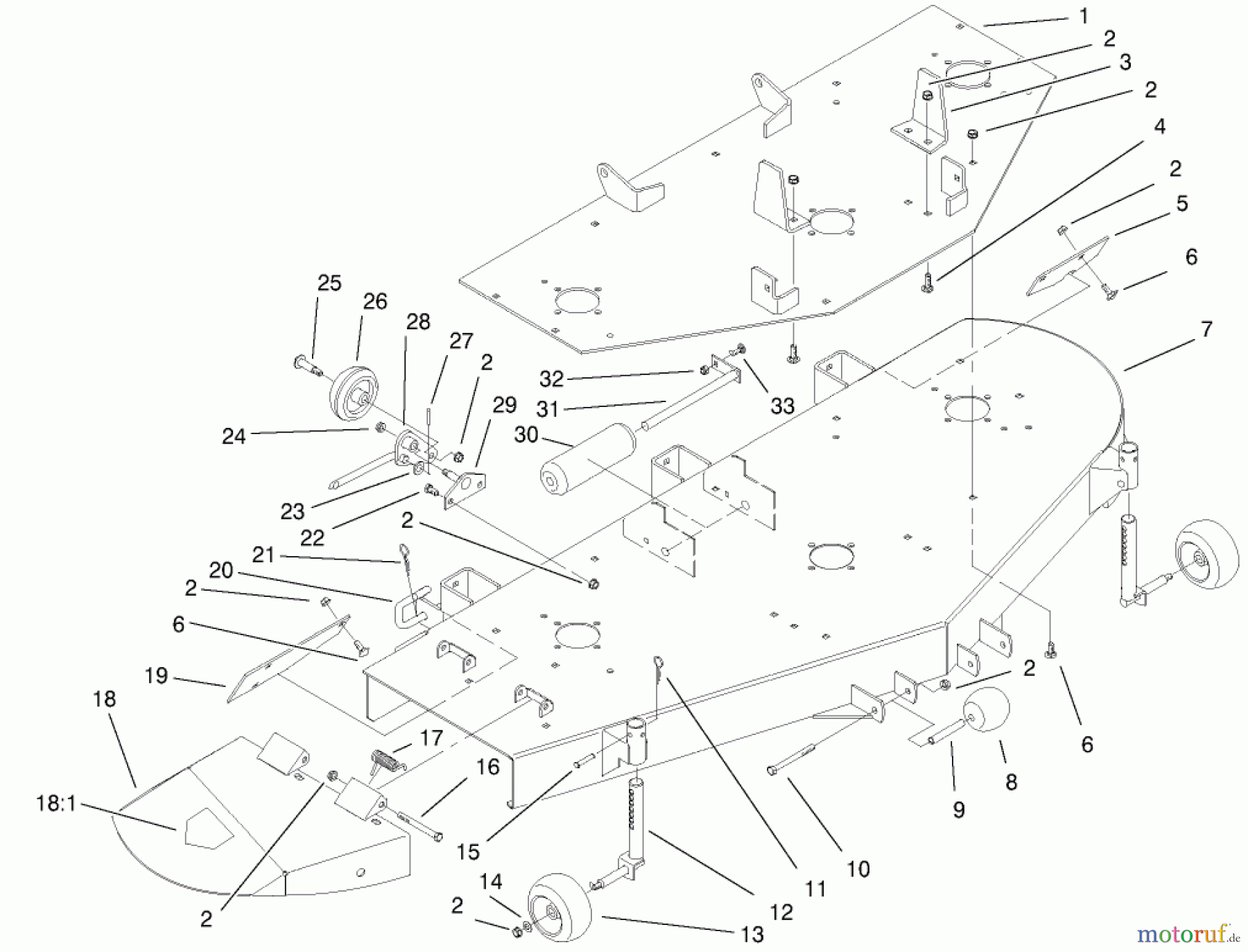 Toro Neu Mowers, Deck Assembly Only 78395 - Toro 60