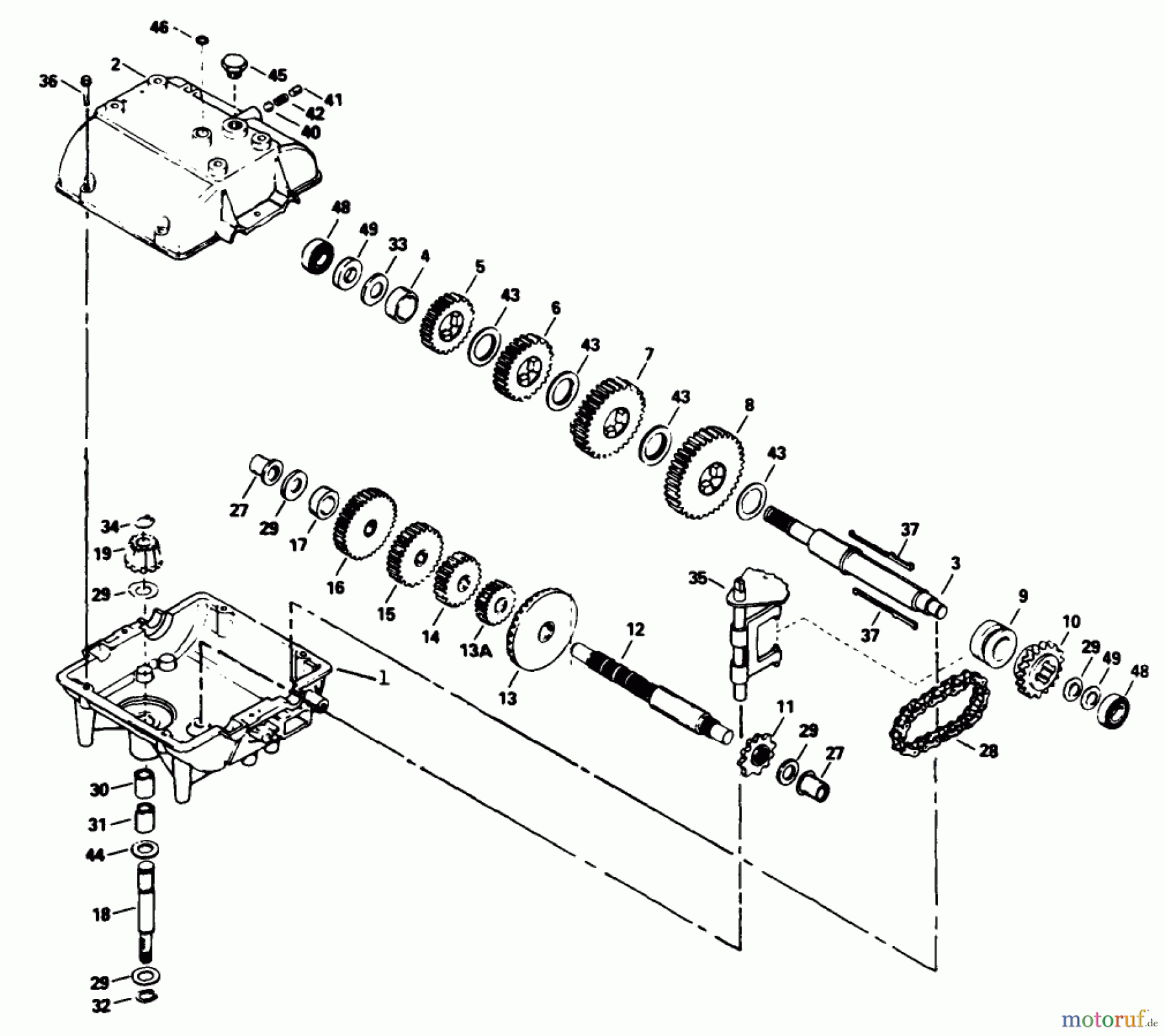  Toro Neu Mowers, Drive Unit Only 30156 - Toro Mid-Size Proline Gear Traction Unit, 12.5 hp, 1993 (390001-399999) PEERLESS TRANSMISSION MODEL NO. 700-039