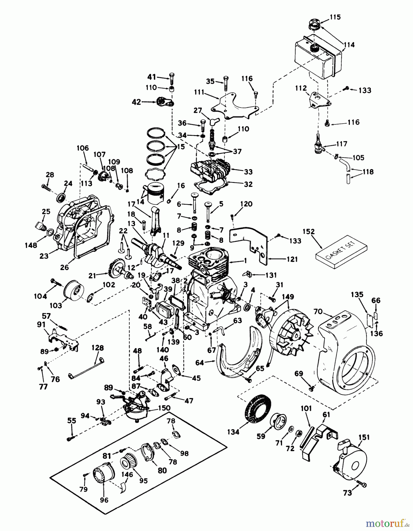  Toro Neu Mowers, Drive Unit Only 40114 - Toro Power Handle, 1973 (3000001-3999999) ENGINE MODEL NO. H35 TYPE 45234G TECUMSEH