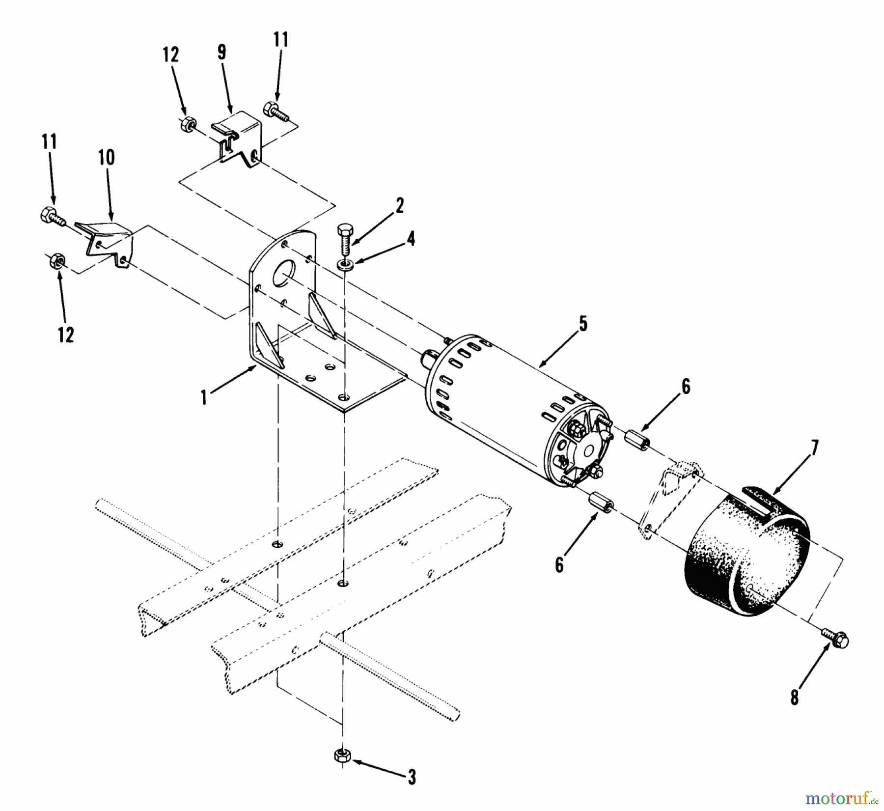  Toro Neu Mowers, Lawn & Garden Tractor Seite 1 01-14E801 (E-141) - Toro E-141 8-Speed Tractor, 1980 DRIVE MOTOR