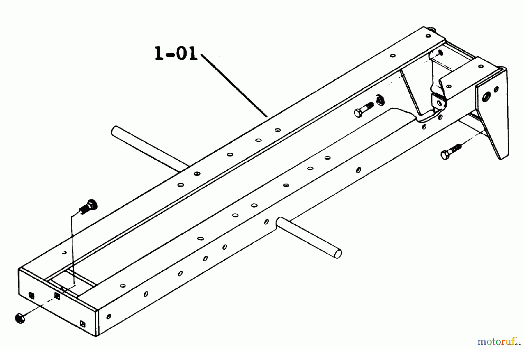  Toro Neu Mowers, Lawn & Garden Tractor Seite 1 1-0141 (B-80) - Toro B-80 4-Speed Tractor, 1975 B-100 PARTS MANUAL 1.000 FRAME ASSEMBLY (FIG. 1)