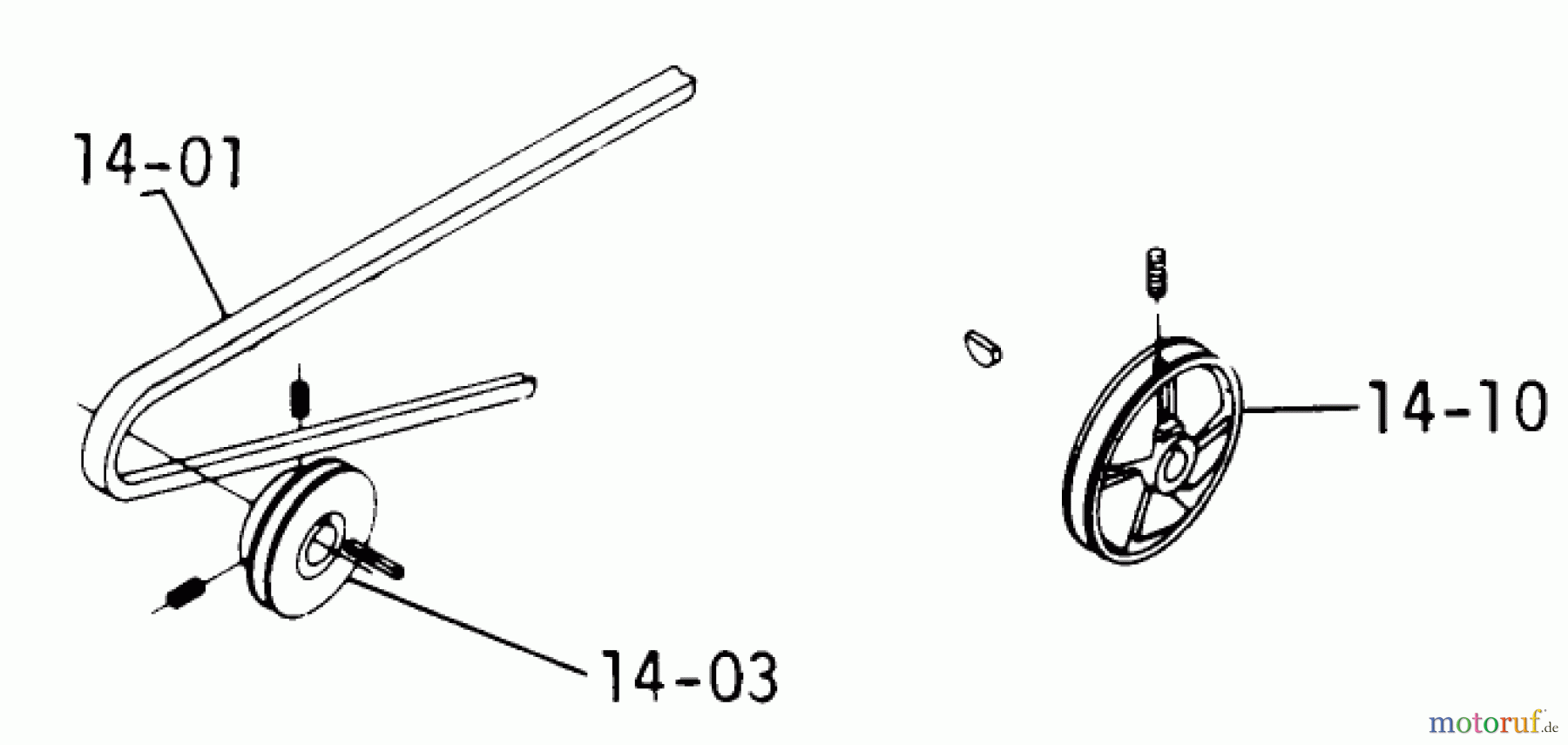  Toro Neu Mowers, Lawn & Garden Tractor Seite 1 1-0353 (C-120) - Toro C-120 8-Speed Tractor, 1974 DRIVE BELTS AND PULLEYS