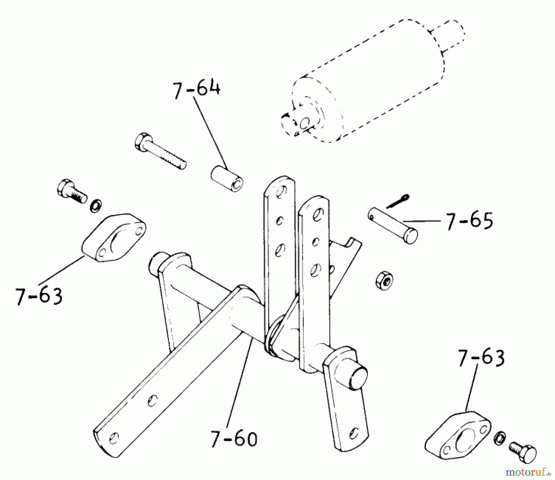  Toro Neu Mowers, Lawn & Garden Tractor Seite 1 1-0630 (D-200) - Toro D-200 Automatic Tractor, 1974 HYDRAULIC LIFT LINKAGES (PLATE 7.060)