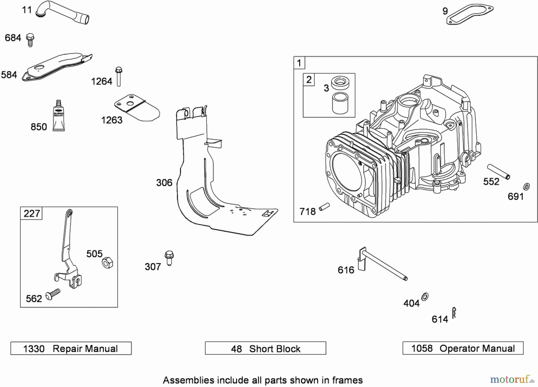  Toro Neu Mowers, Lawn & Garden Tractor Seite 1 13AL60RG048 (LX426) - Toro LX426 Lawn Tractor, 2008 (SN 1L107H10100-) CYLINDER ASSEMBLY BRIGGS AND STRATTON 331777-0946-B2