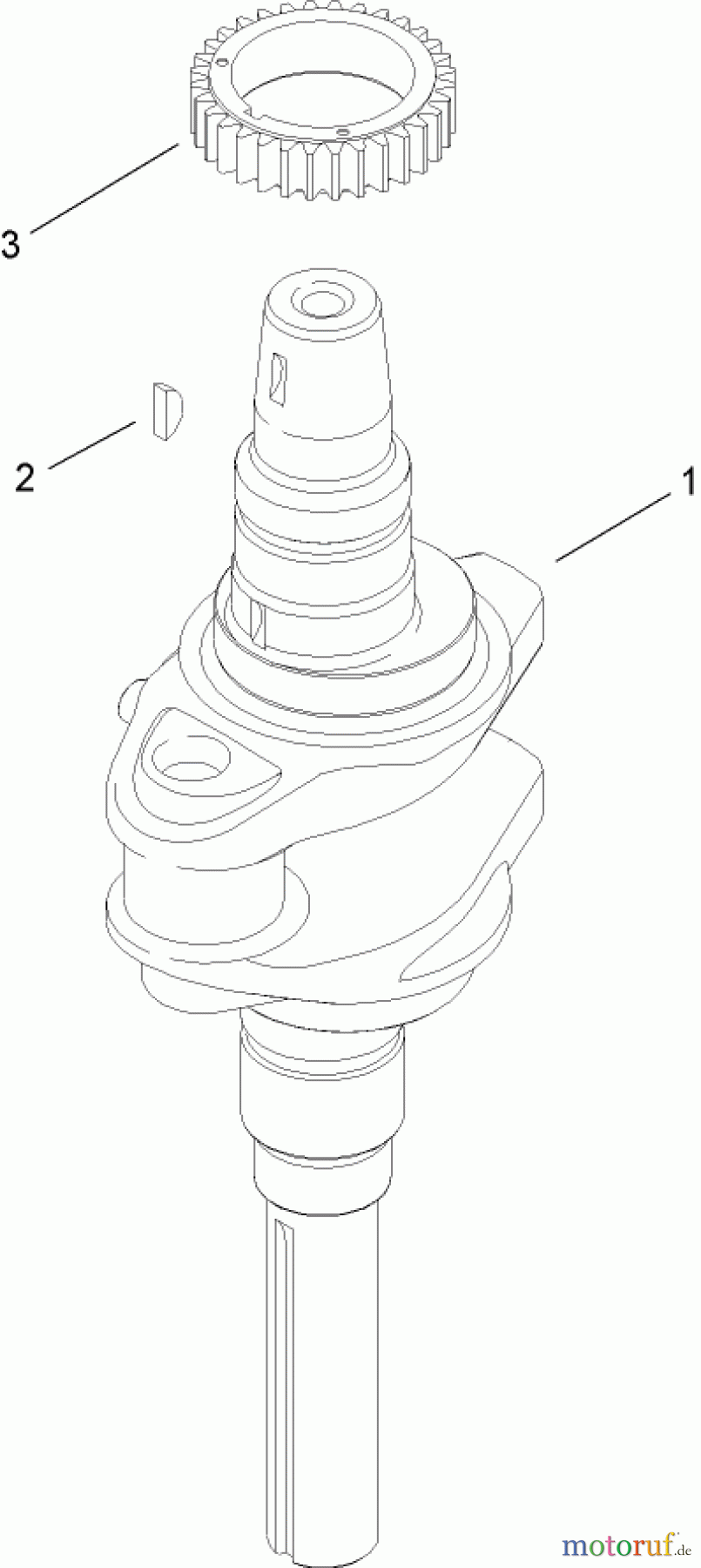 Toro Neu Mowers, Lawn & Garden Tractor Seite 1 13BX60RG748 (LX425) - Toro LX425 Lawn Tractor, 2007 (SN 1E087H10251-) CRANKSHAFT ASSEMBLY KOHLER SV540-0019