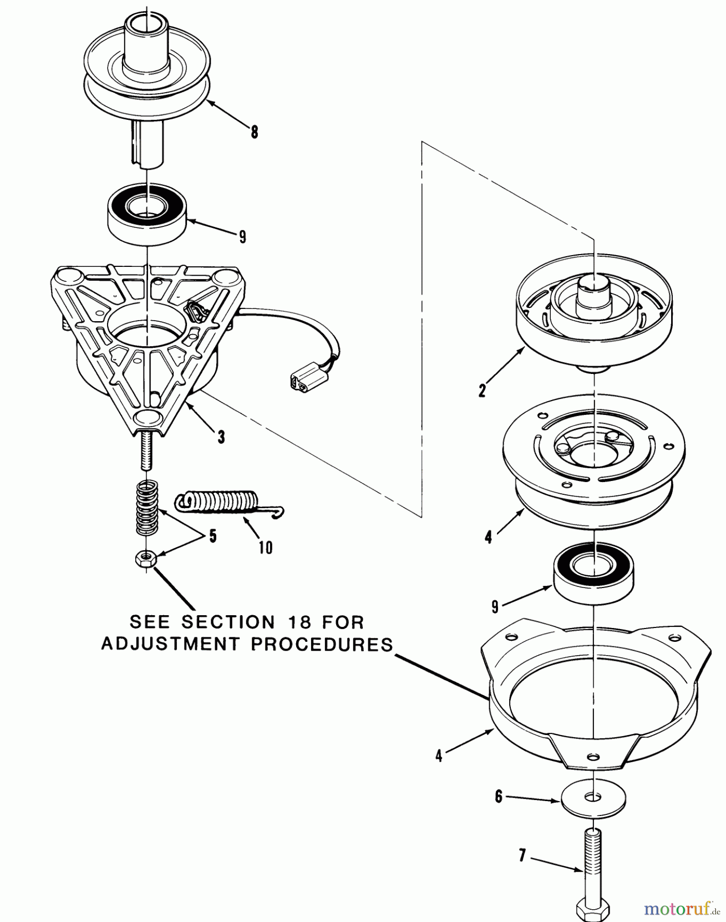 Toro Neu Mowers, Lawn & Garden Tractor Seite 1 22-17KE01 (257-H) - Toro 257-H Tractor, 1988 PTO CLUTCH